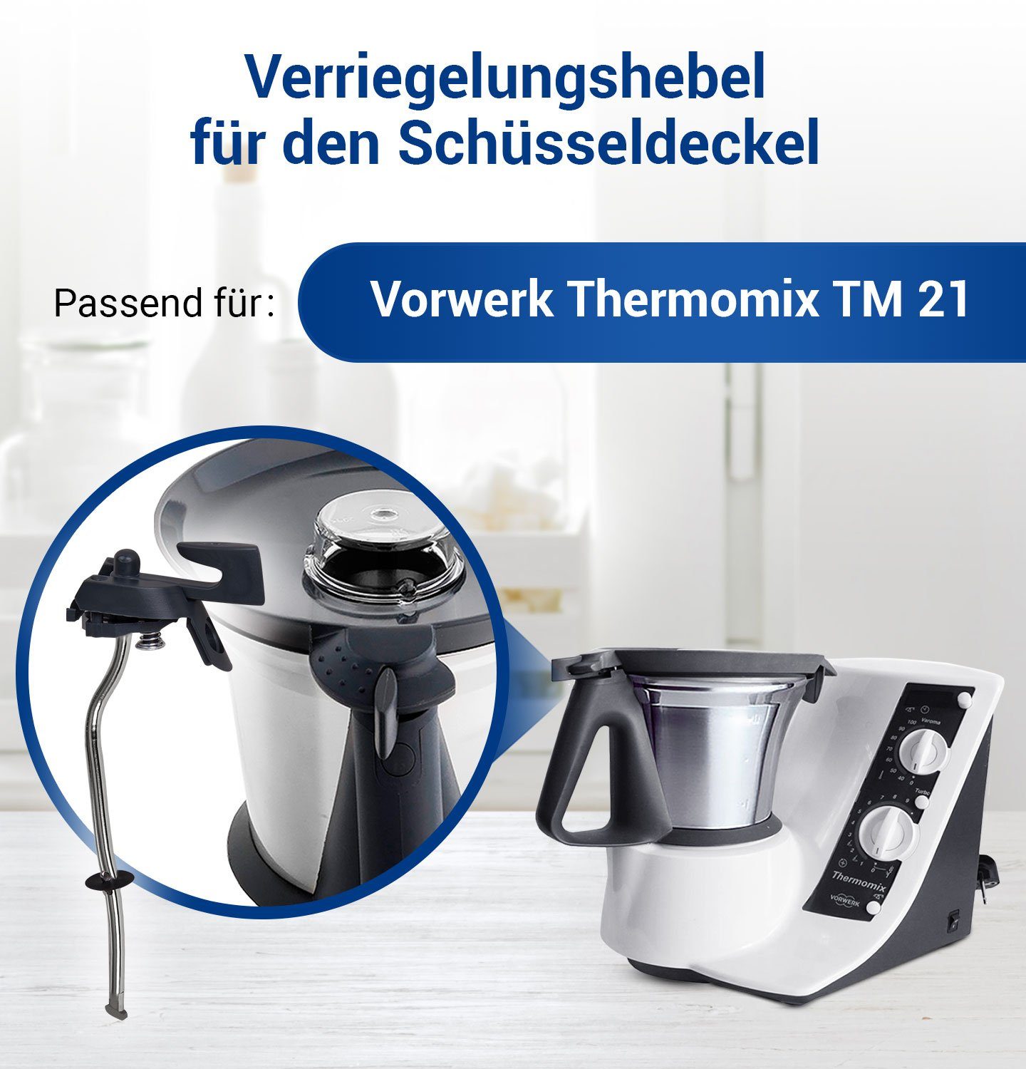 Vorwerk, für Verriegelungshebel Thermomix Ersatz für VIOKS Sicherungshalter Küchenmaschine TM21