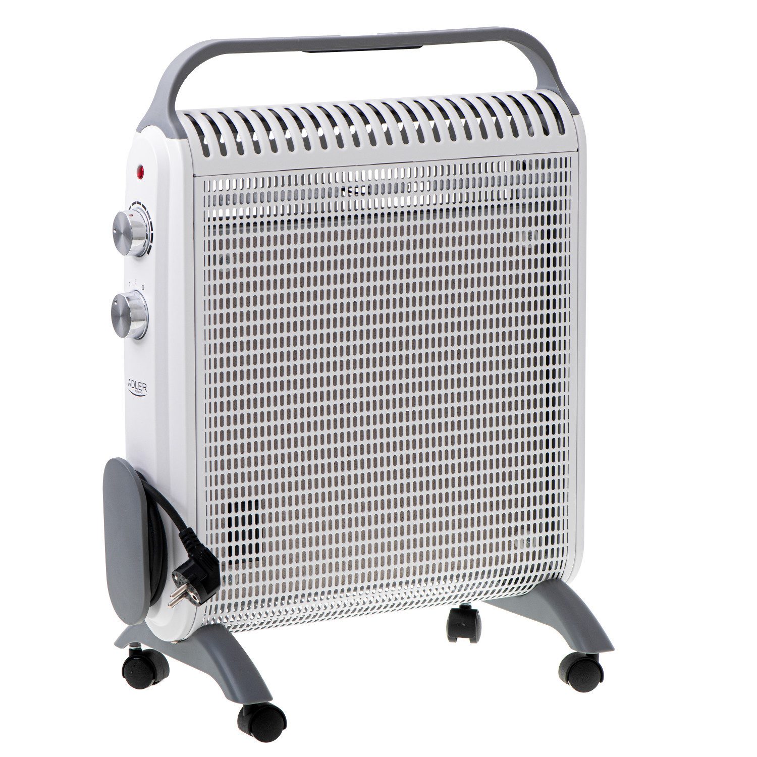 Adler Konvektor AD 7750 Heizungskonvektor auf Rädern 2000W, 2000 W, 2 Leistungsstufen, max. 2000W, Thermostat