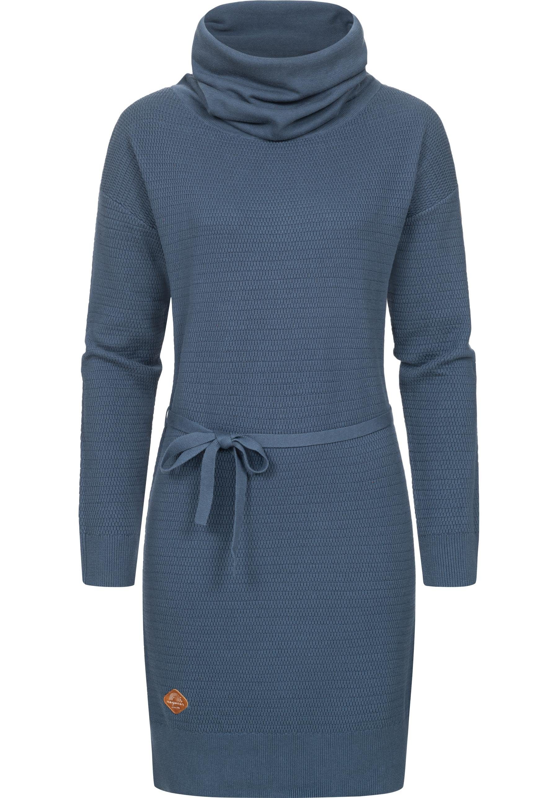 RAGWEAR Sweatkleid Babett Dress Intl. warmes Winterkleid mit breitem Rollkragen mehr