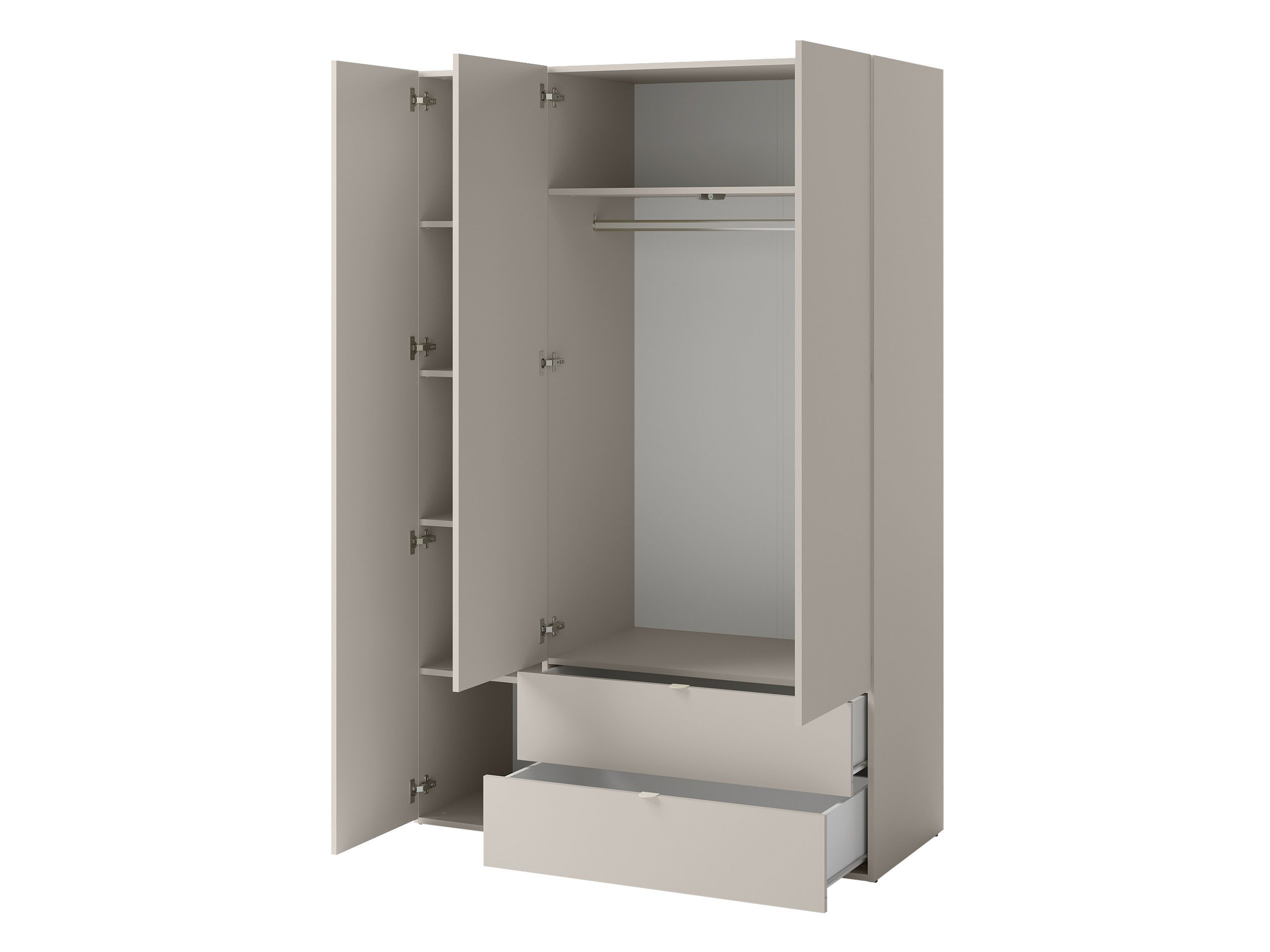 MIRJAN24 Jugendzimmer-Set Sigma I, (6er-Set, Kleiderschrank, Schreibtisch, 2x Schrank, Bett, Nachttisch), Lattenrost, Kleiderstange