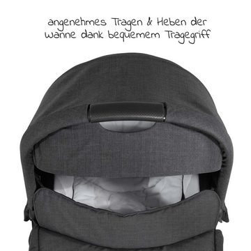 Hauck Kinderwagenaufsatz Colibri - Melange Black, Babywanne Tragewanne für Buggy