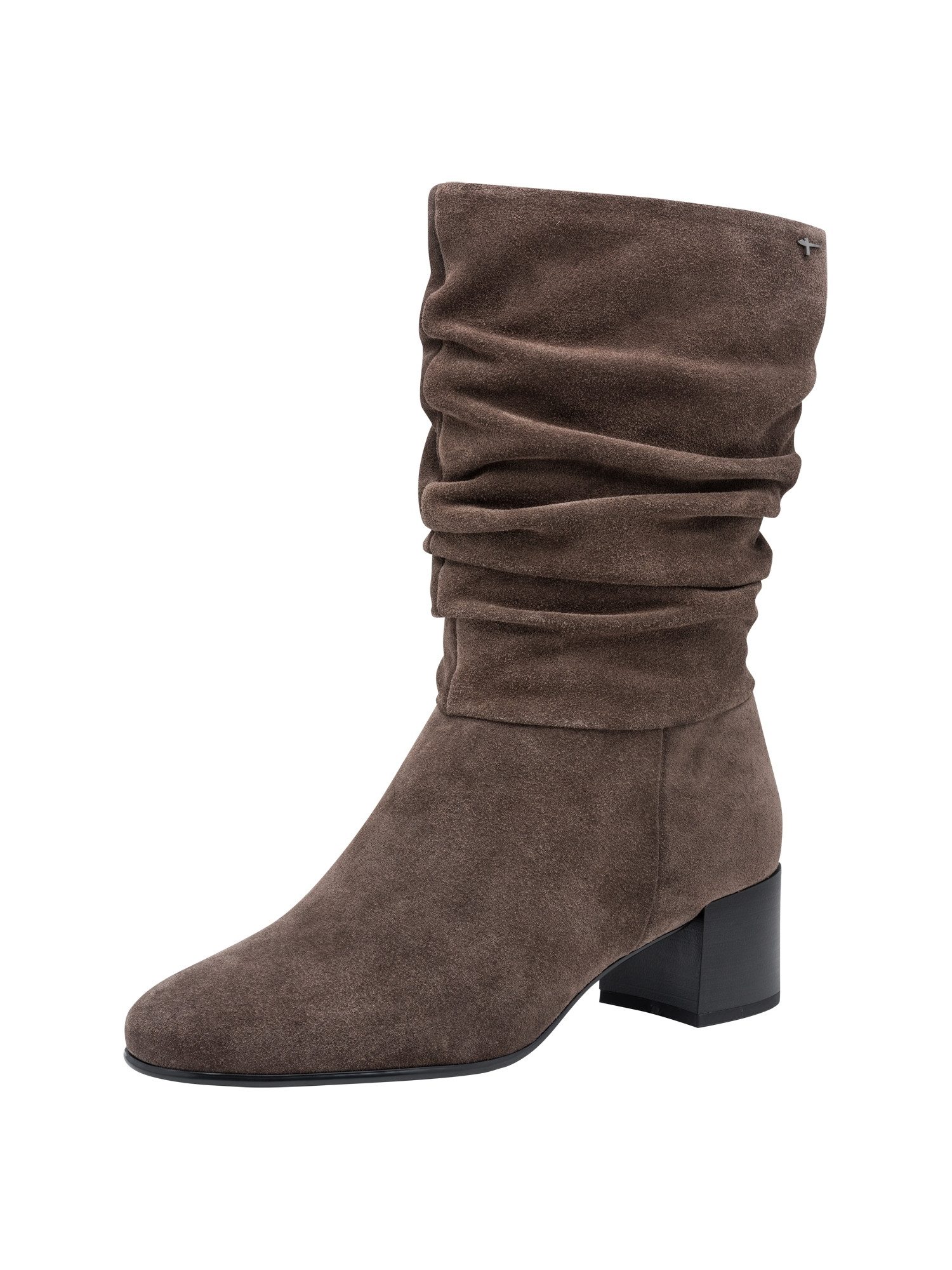 Tamaris ANTIslide, TOUCH-IT aus Leder Blockabsatz Stiefelette ANTIslide