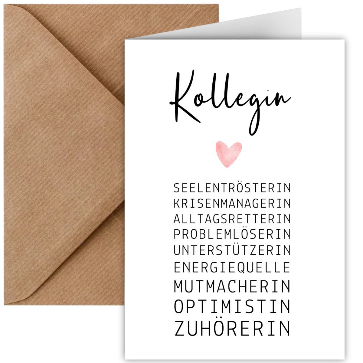 Things of Happiness Grußkarte Karte Kollegin Abschied, Abschiedskarte Arbeit, Büro