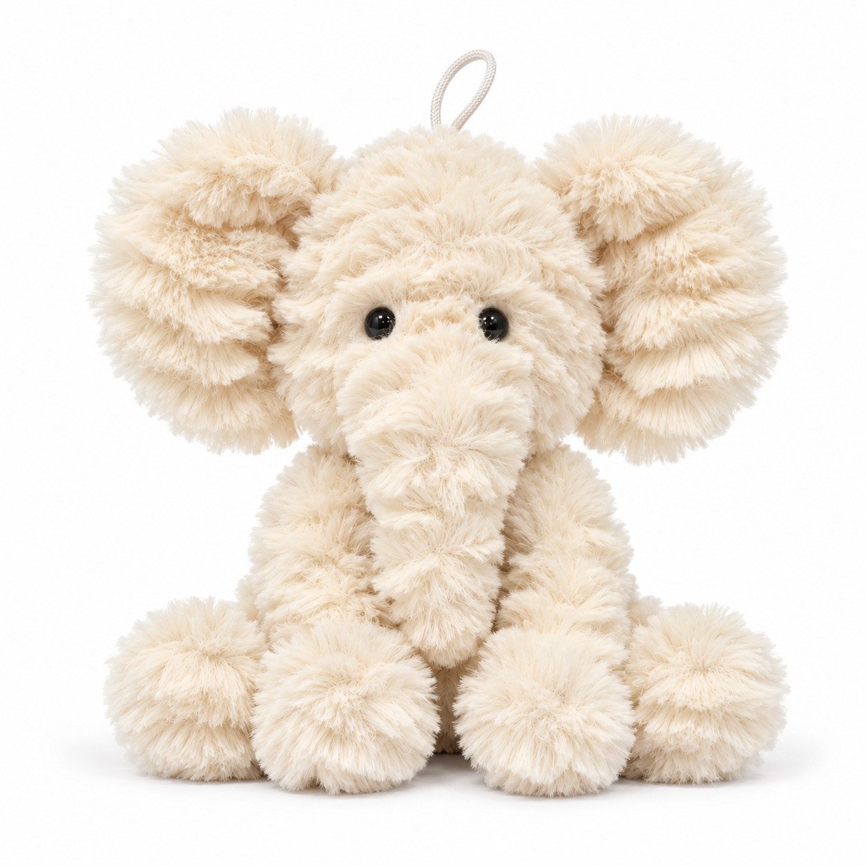 Jafri Toys Kuscheltier Elefant zottelig Beige 20cm Stofftier superweich Plüschtier (Set, 1-St., Geschenk-Set), Zottelig weicher Elefant mit großen Ohren & langem Rüssel 20 cm