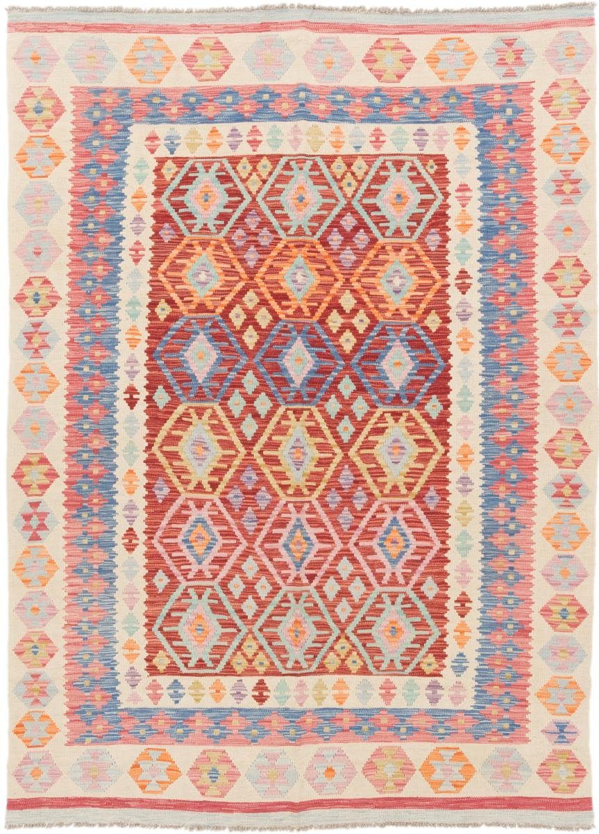 Orientteppich Kelim Afghan 181x245 Handgewebter Orientteppich, Nain Trading, rechteckig, Höhe: 3 mm