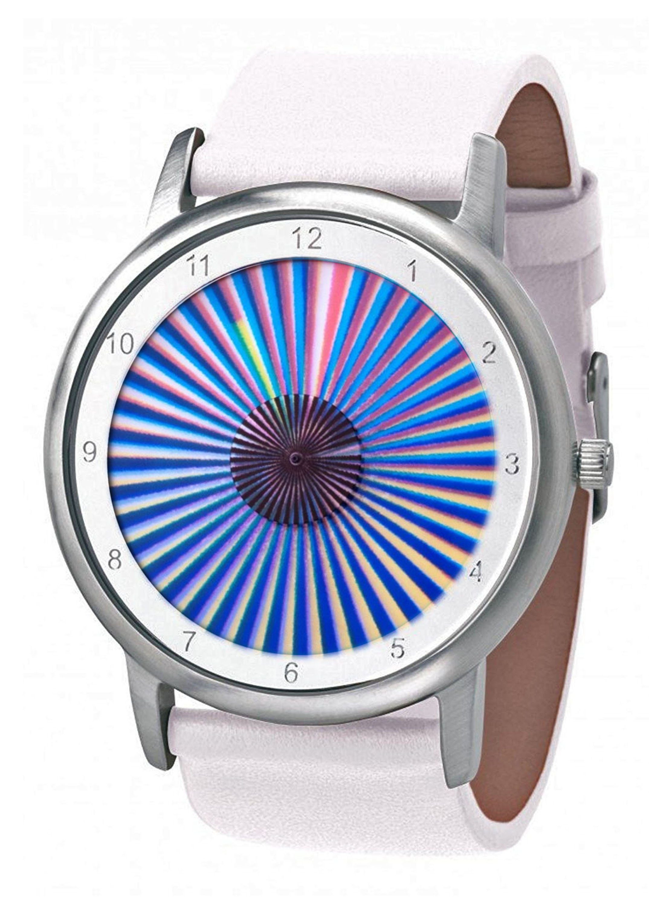 Sheer Quarzuhr weißes Watch Leder Rainbow