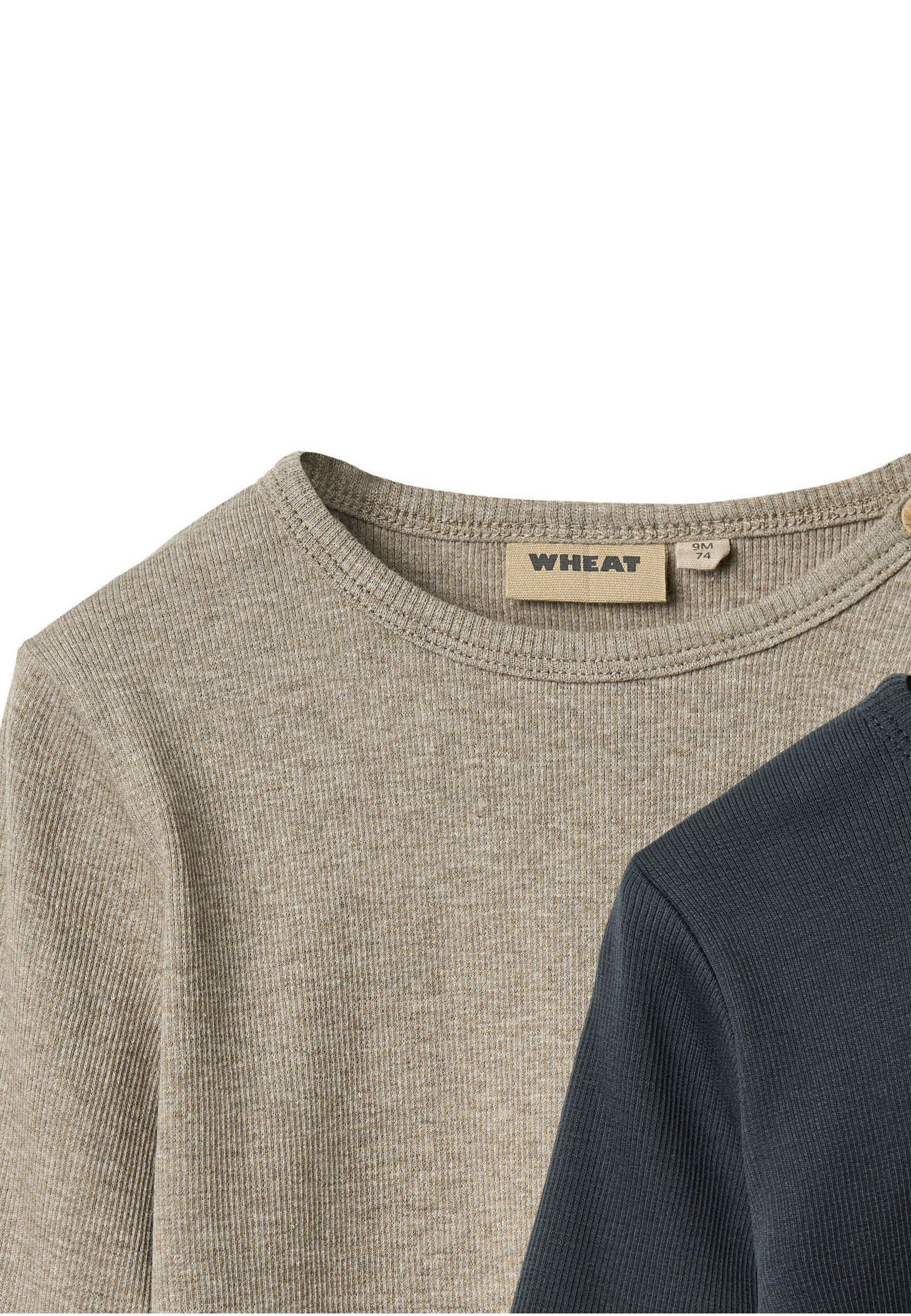 WHEAT Longsleeve WHEAT 2 Rib T-Shirt L/S Milo (1-tlg)
