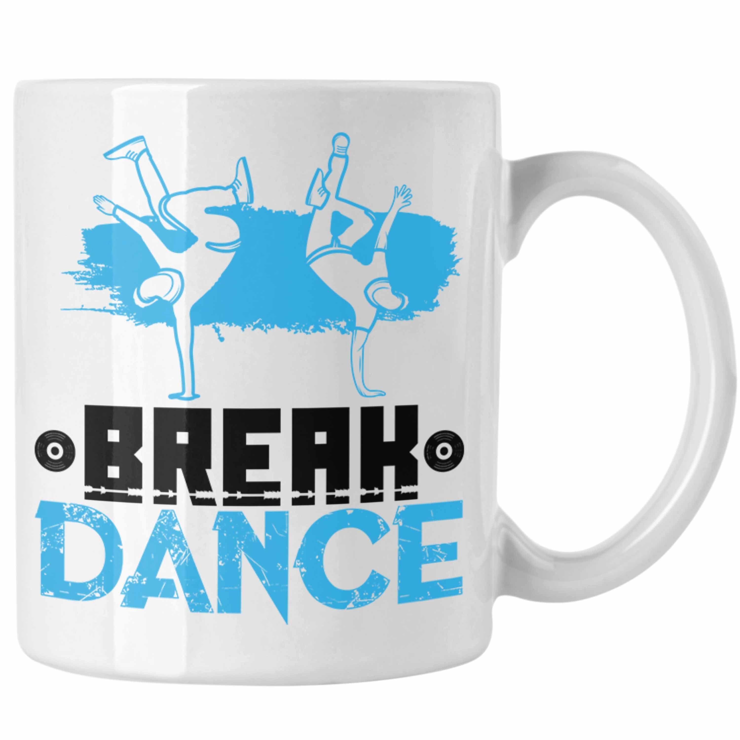 Trendation Tasse Trendation - Break-Dance Tasse Geschenk Jungs Breakdancer Geschenkidee Geburtstag Weihnachten Weiss | Teetassen