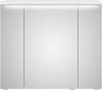 Saphir Badmöbel-Set Balto Sprint 2-teilig, Mineralmarmor-Waschtisch mit LED-Spiegelschrank, (2-St), Badezimmer Set 92 cm breit, inkl. Türdämpfer, 3 Türen, 2 Schubladen