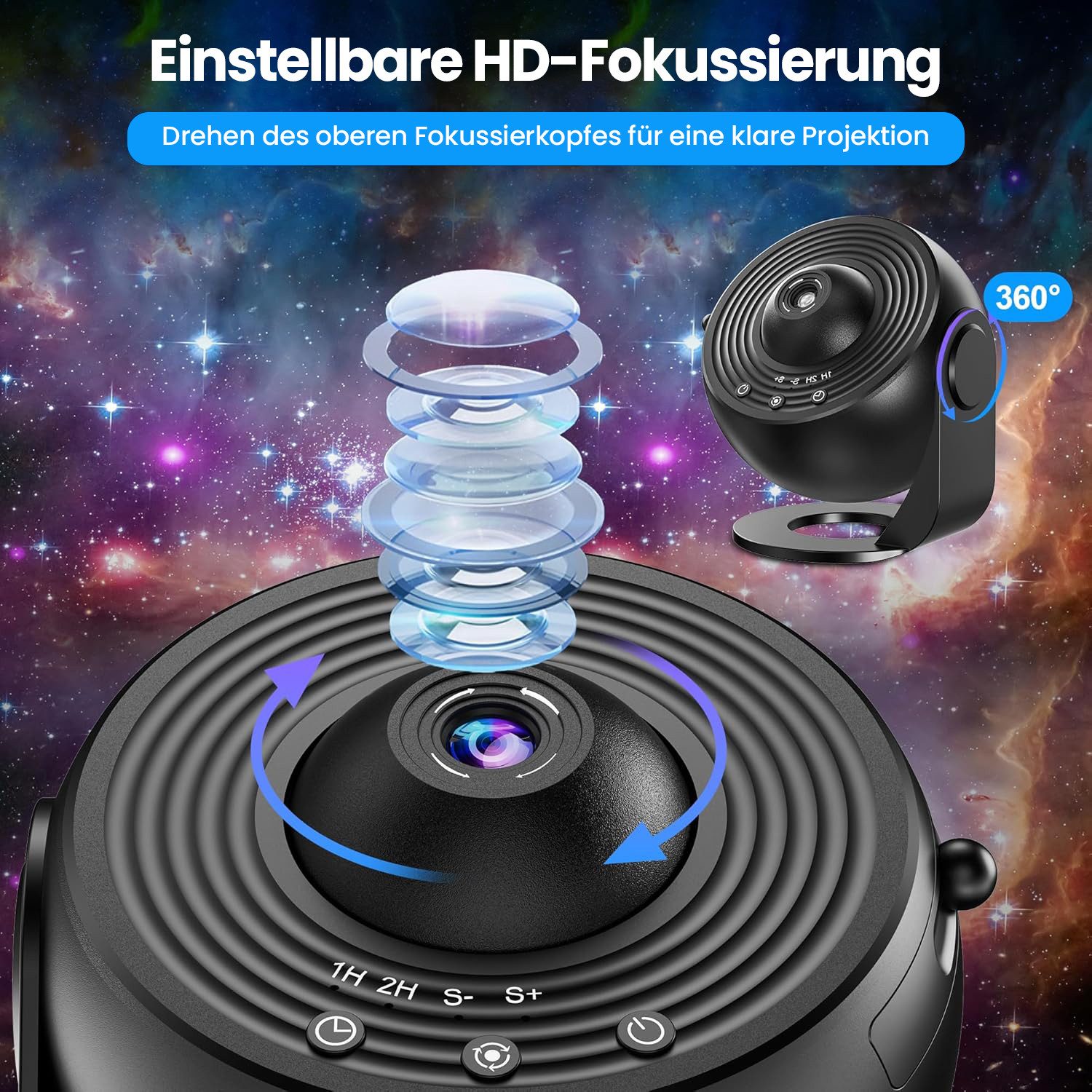 ANYSUN LED-Sternenhimmel LED Nachtlicht 360 Drehbare 13 in 1 Planetarium Galaxie Projektor, Deckenprojektion Lampe Kindernachtlichte Erwachsene Schlafzimmer Party