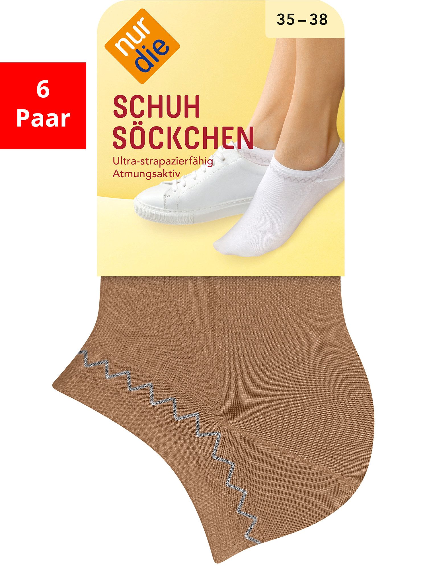 Nur Die Носки для кроссовок Schuhsöckchen (6-Paar)
