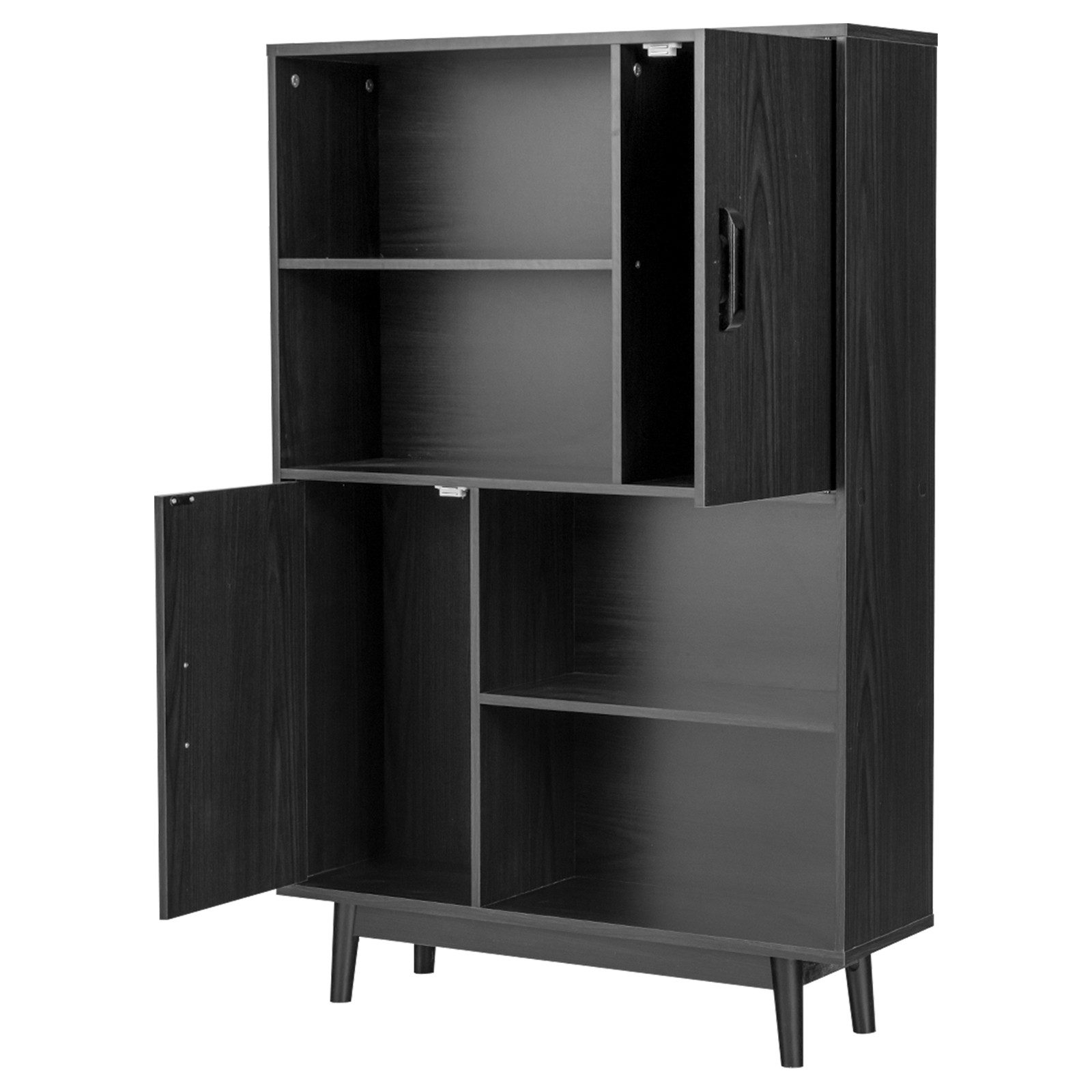 KOMFOTTEU Bücherregal Bücherschrank, mit 2 Türen günstig online kaufen