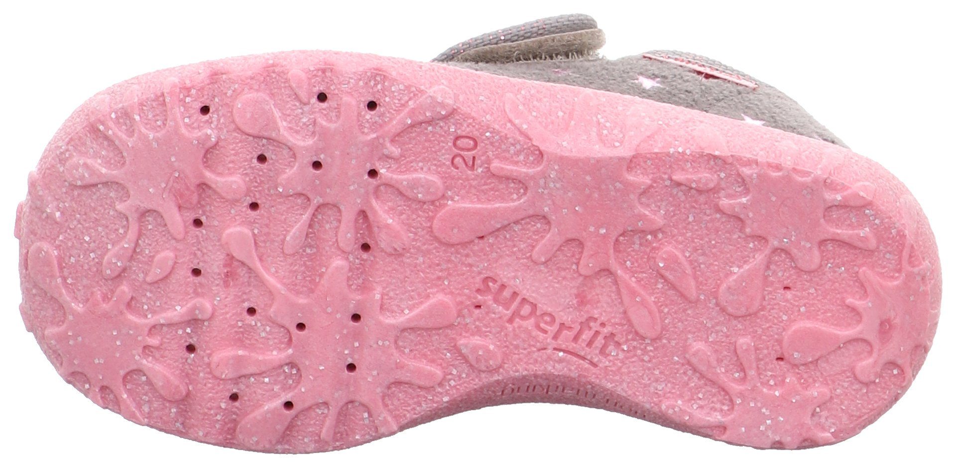 Superfit SPOTTY, WMS: mittel Hausschuh Klettschuh, Kindergarten Schuh mit Motiv, Größenschablone zum Download