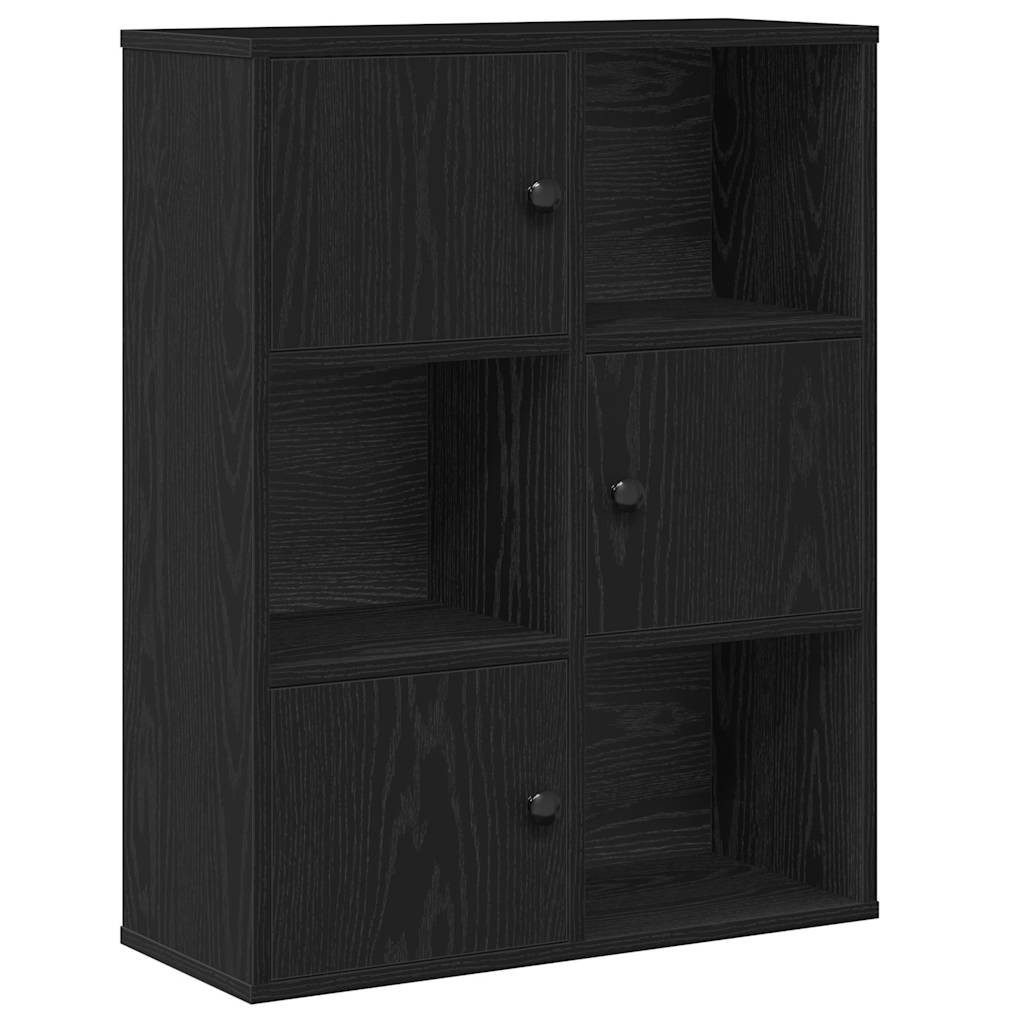 vidaXL Bücherregal Bücherregal Schwarz Eichen-Optik 60x24x76,5 günstig online kaufen