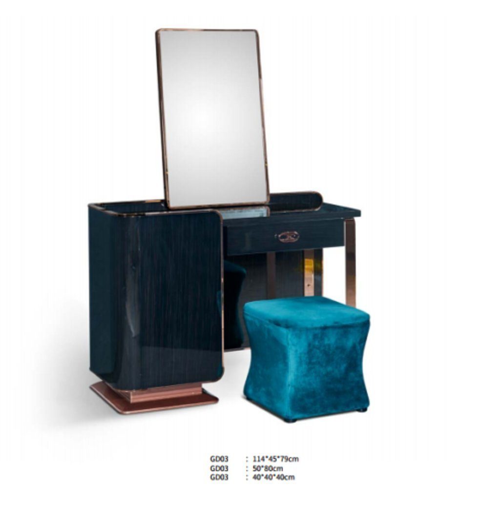 JVmoebel Schminktisch, Schminktisch Hocker Holz Textil Schlafzimmer Kreative Modern Design Möbel Luxus