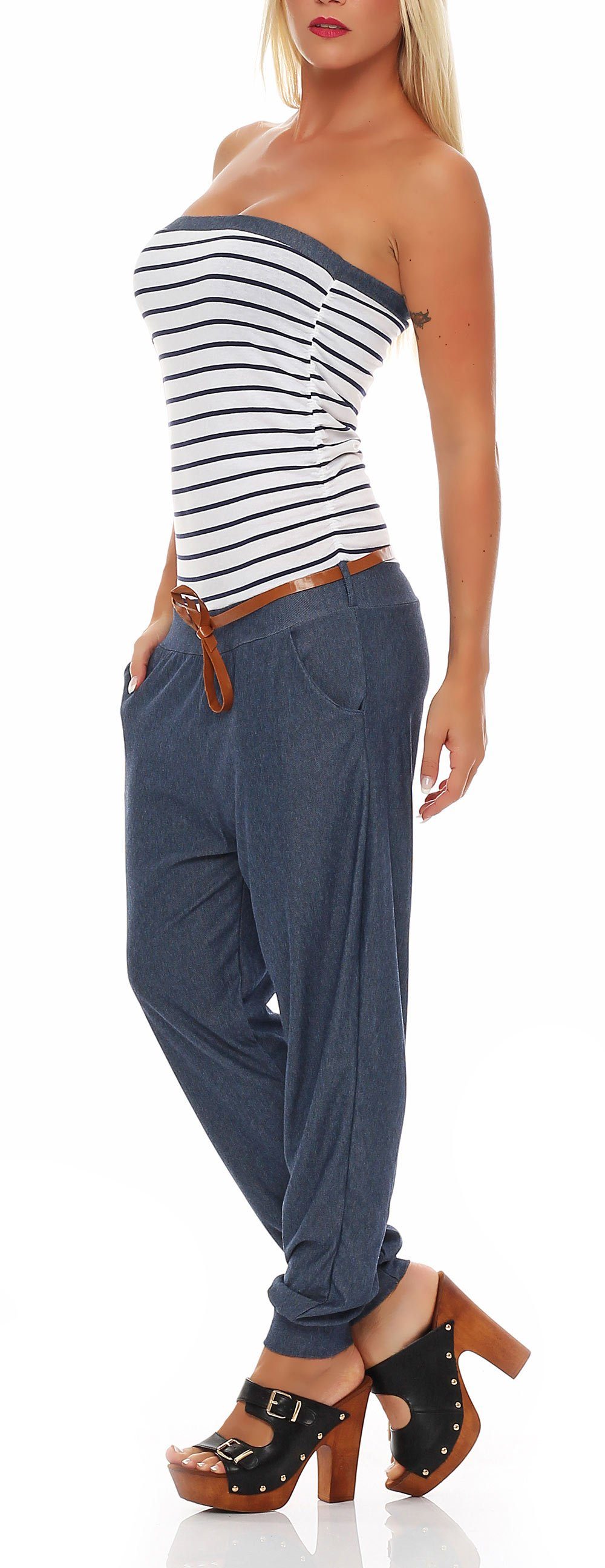 malito more than fashion Jumpsuit 9650 Marine Design Einheitsgröße günstig online kaufen