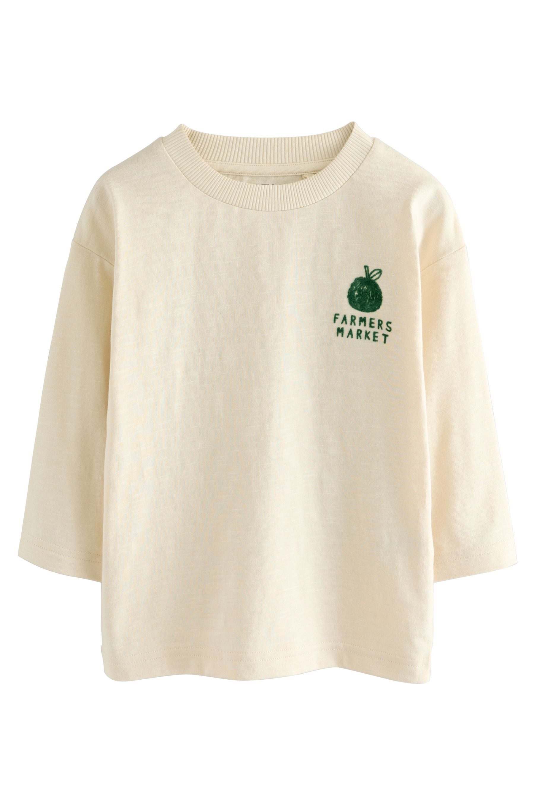 Next Langarmshirt 3er-Pack T-Shirts mit Grafik-Print günstig online kaufen