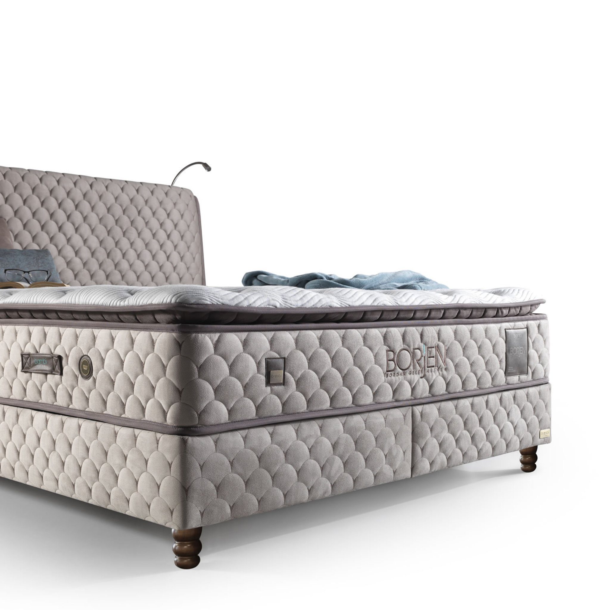 gowoll Boxbett inkl. Matratze Boxspringbett 180x200 - 90x200