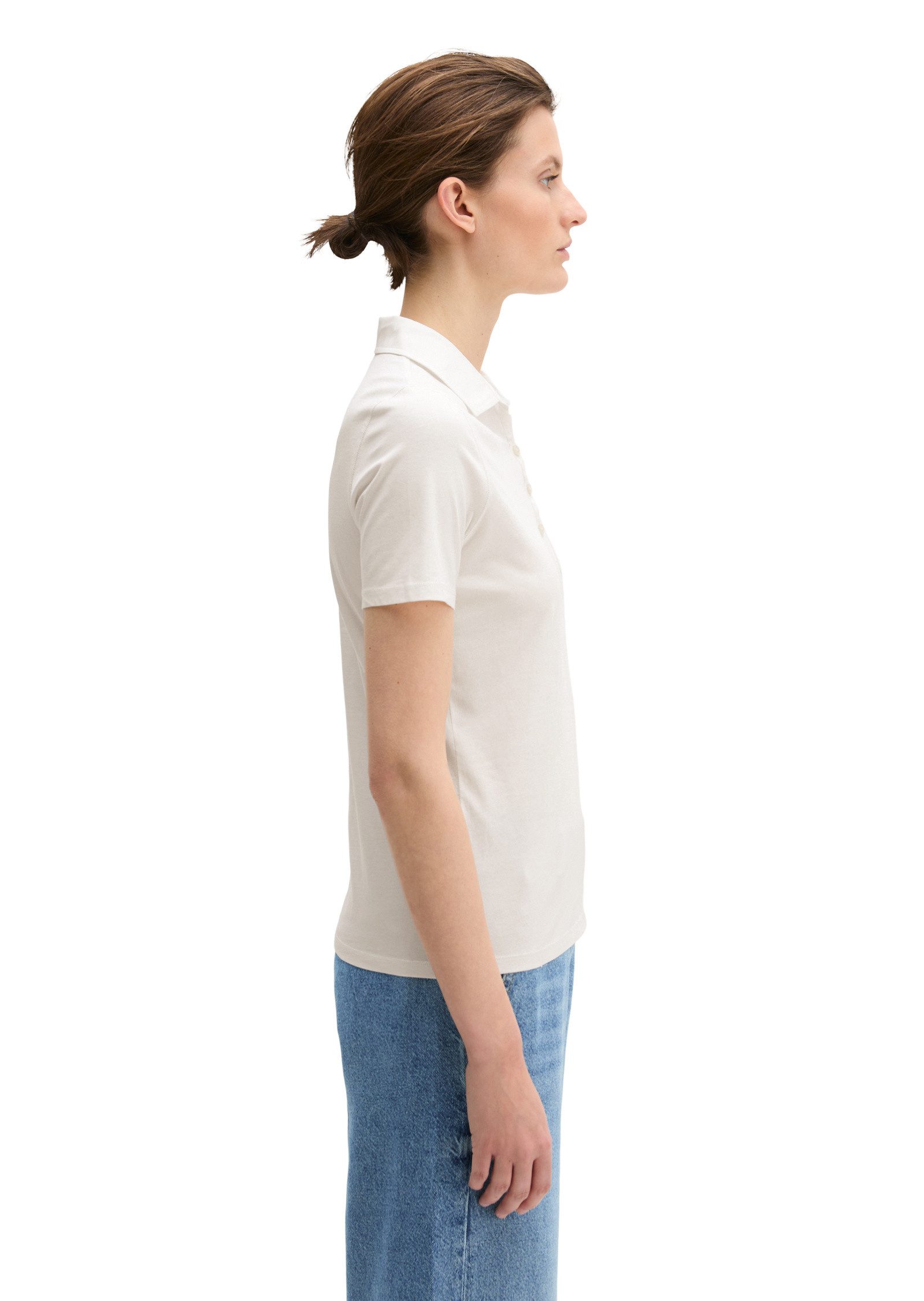 Marc O'Polo Poloshirt mit Material-Mix-Details