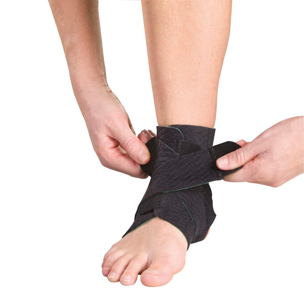 Mueller Sports Medicine Sprunggelenkbandage Greenline Adjustable Ankle Support, Universalgröße, mit recycletem Kunststoff