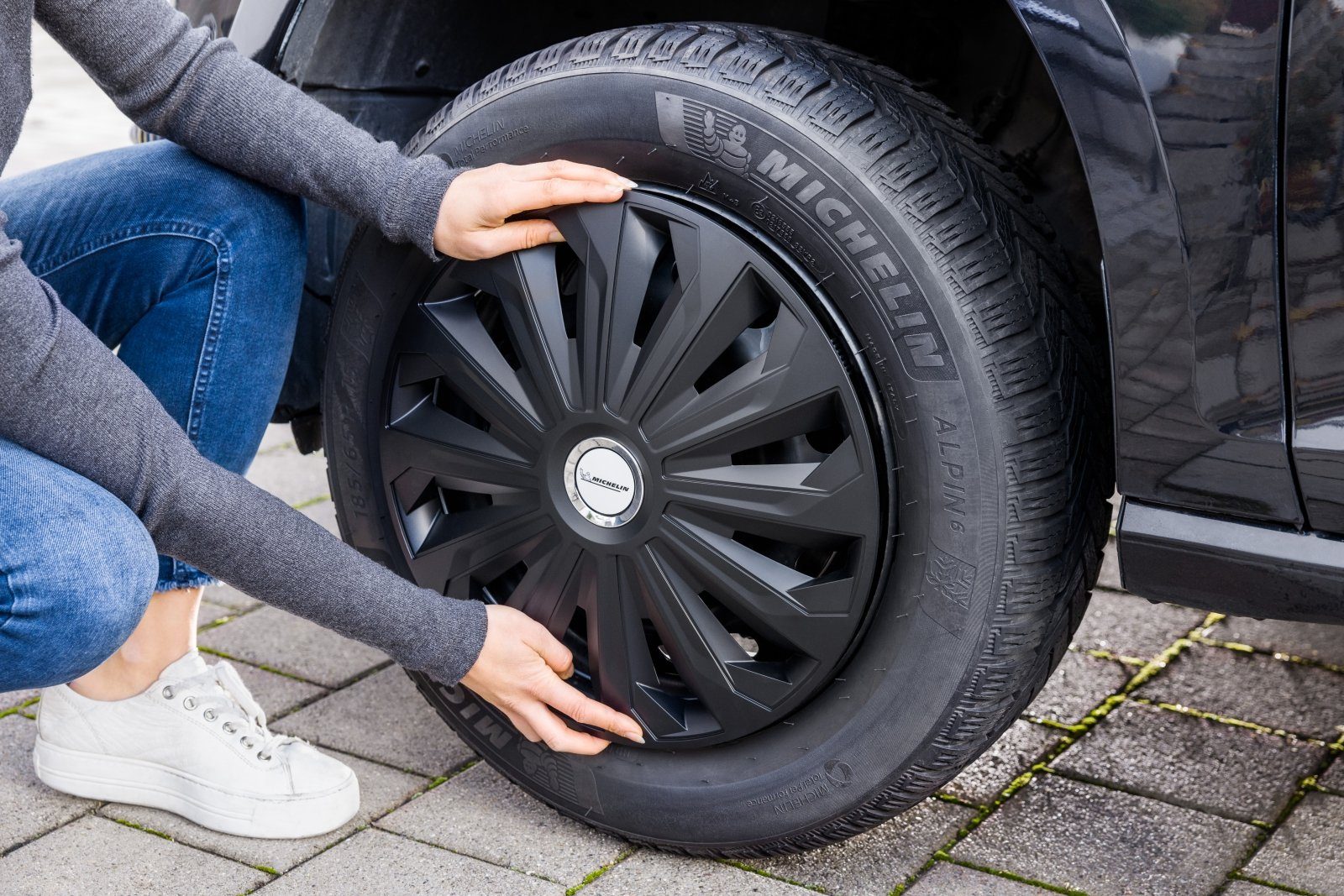 Michelin wheel covers, four pieces, FABIENNE 16 inch wheel cover, universal wheel trim, set of 4