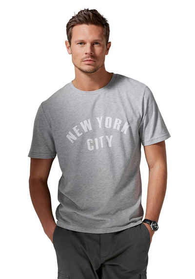 John Devin T-Shirt Freizeitshirt mit Rundhals und Frontprint aus Baumwollmischung