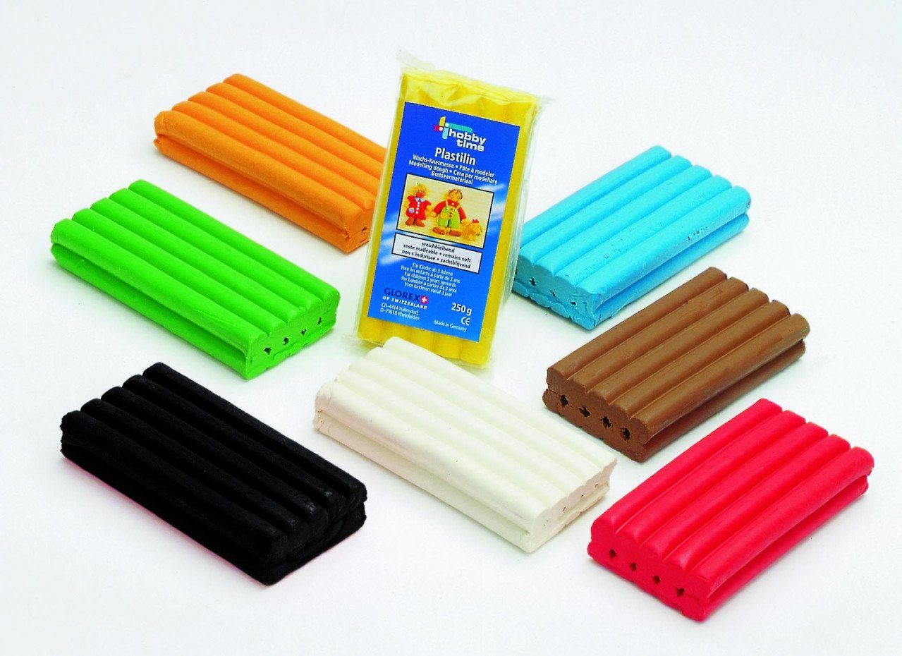 Bastelfilz Glorex Plastilin 250 g, weiß, Knetmasse