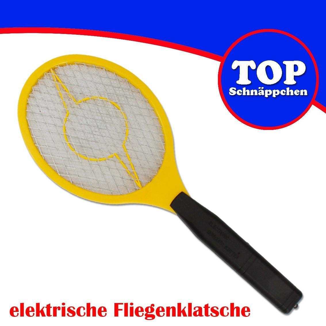 TRANGO Moskitonetz (3er Set FL2004-3 elektrische Fliegenklatsche - Mückenfänger - Obstfliegenfänger - Fliegenfänger, 3 St., Spinnenfänger – Mückenjäger), Insektenjäger - Fliegenschläger - Betrieb mit 2X AA 1.5 Volt Batterie