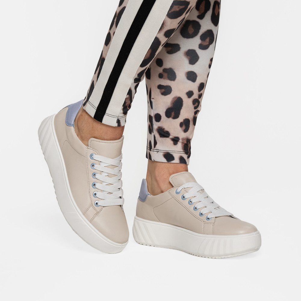 Ara MONACO Plateausneaker Freizeitschuh, Halbschuh, Schnürer mit Kontrastbe günstig online kaufen