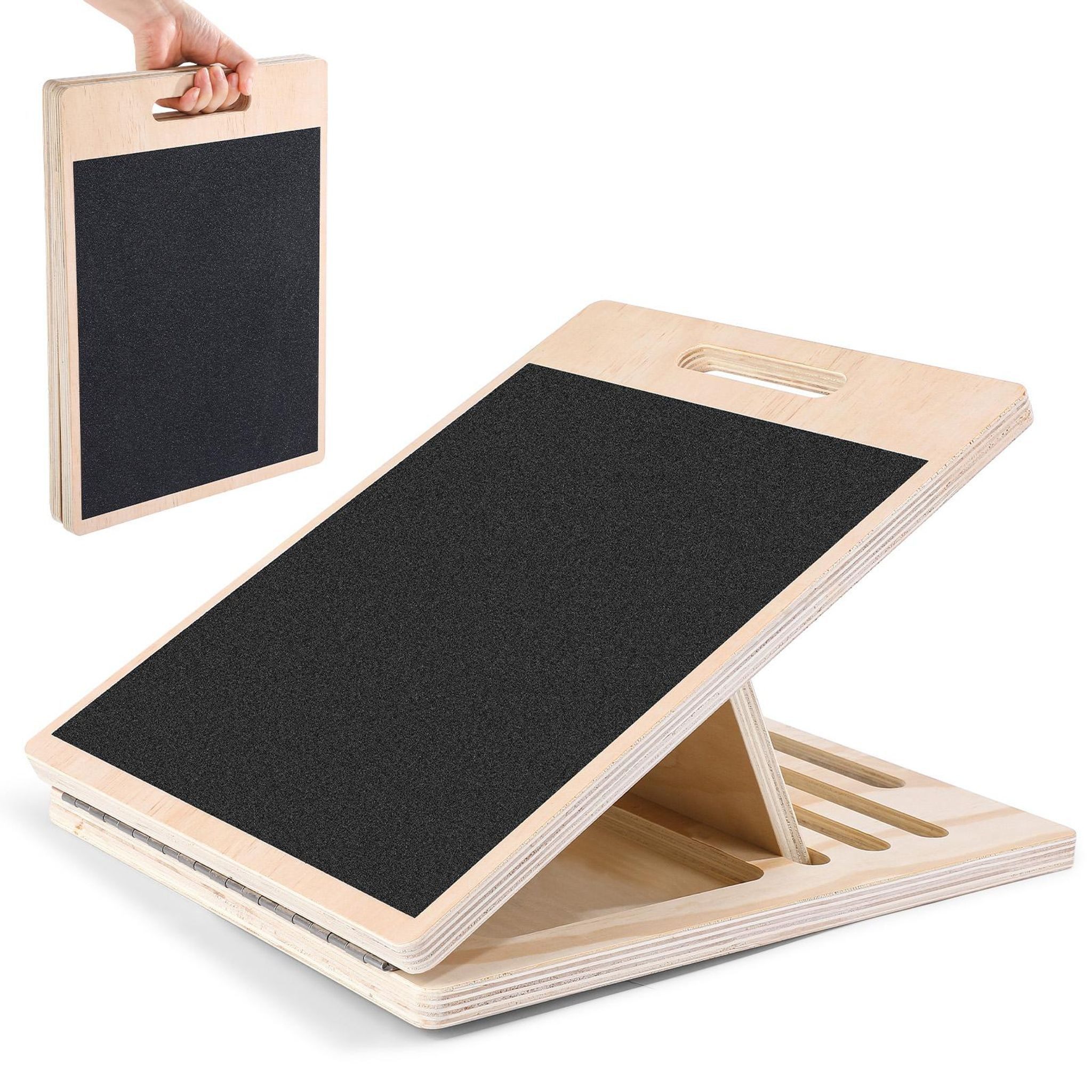 Balanceboard Wadendehner Holz Slant Board Schrägbrett Wadentrainer Alle Alter.