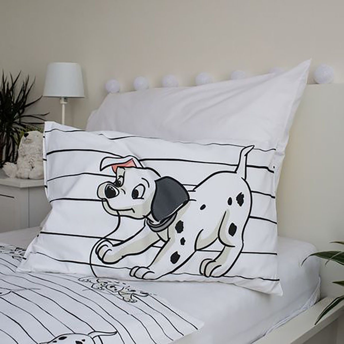 Disney Kinderbettwäsche Disney Kinderbettwäsche 101 Dalmatiner 100x135 + 40x60 cm, Baumwolle, Renforcé, 2 teilig – Bild 4 von 5