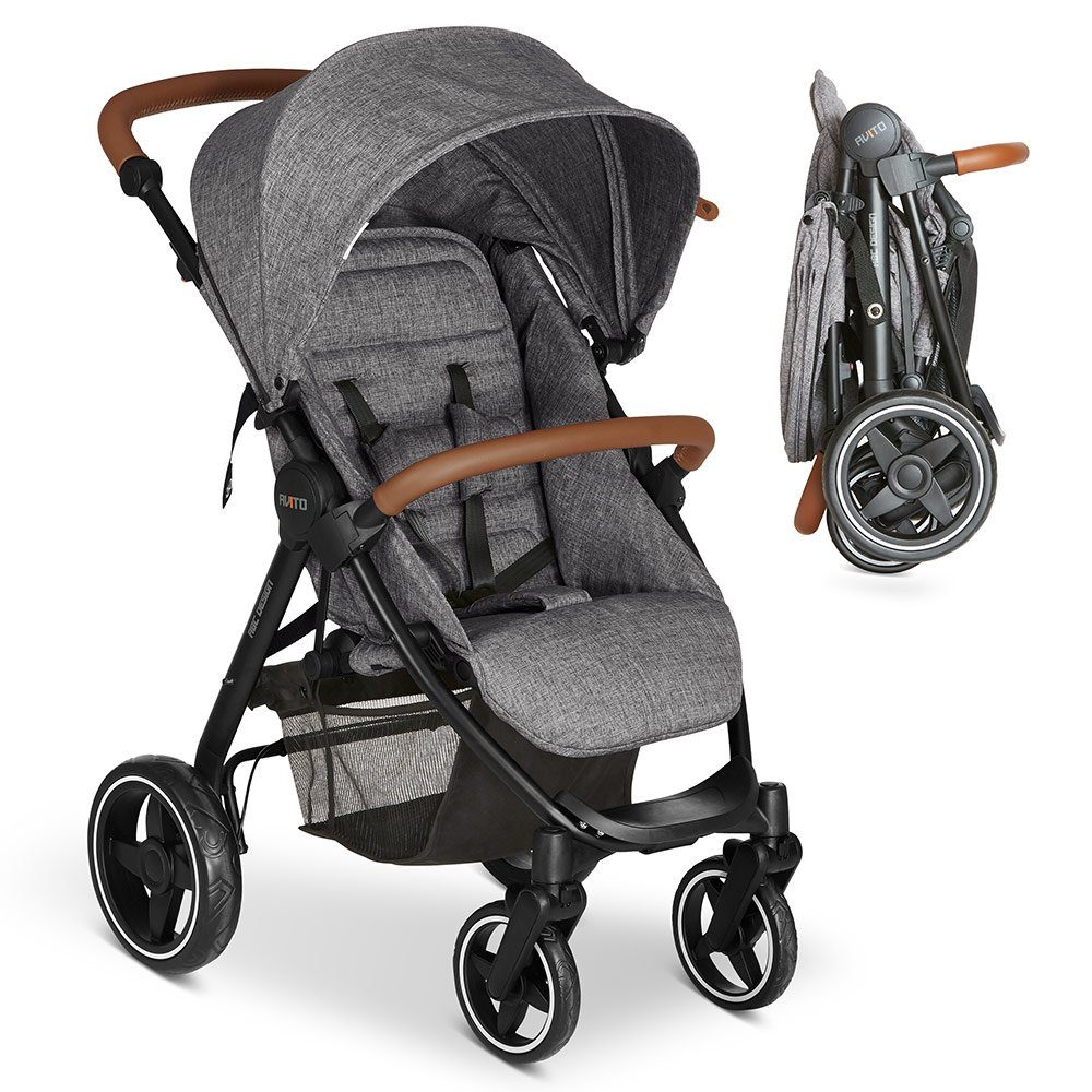 ABC Design KinderBuggy »Avito Style Street Light Grey«, mit Liegefunktion, Schieber