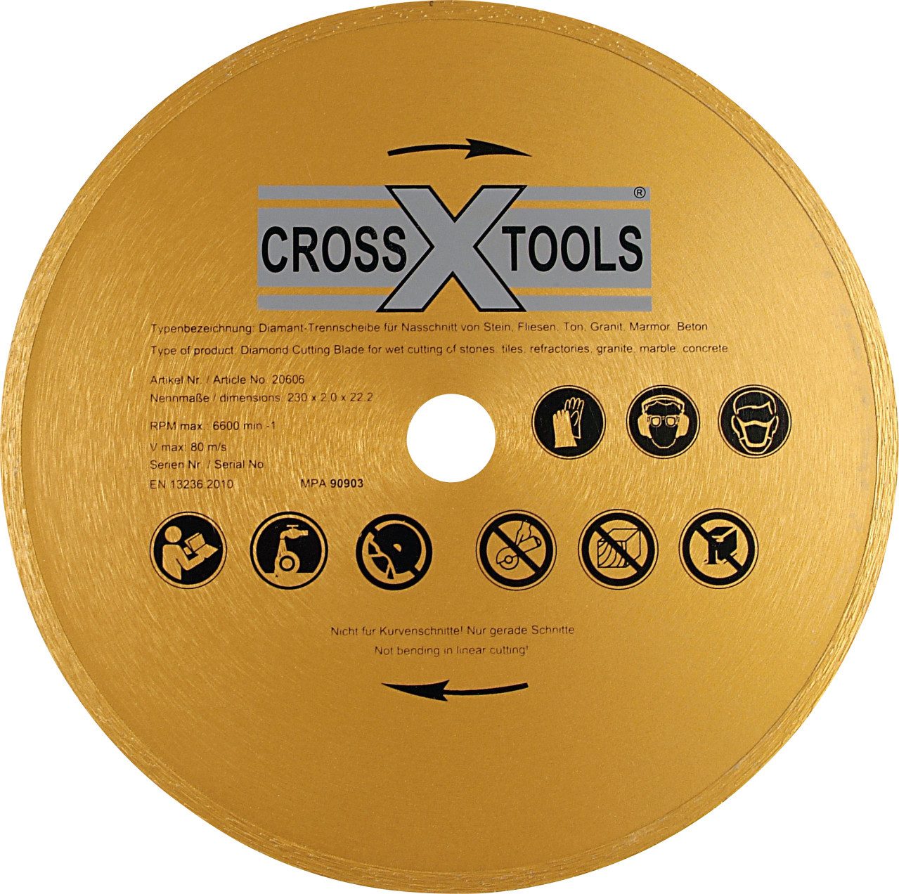 Cross Tools Kreissägeblatt Cross Tools Diamanttrennscheibe 230 x 25,4 mm