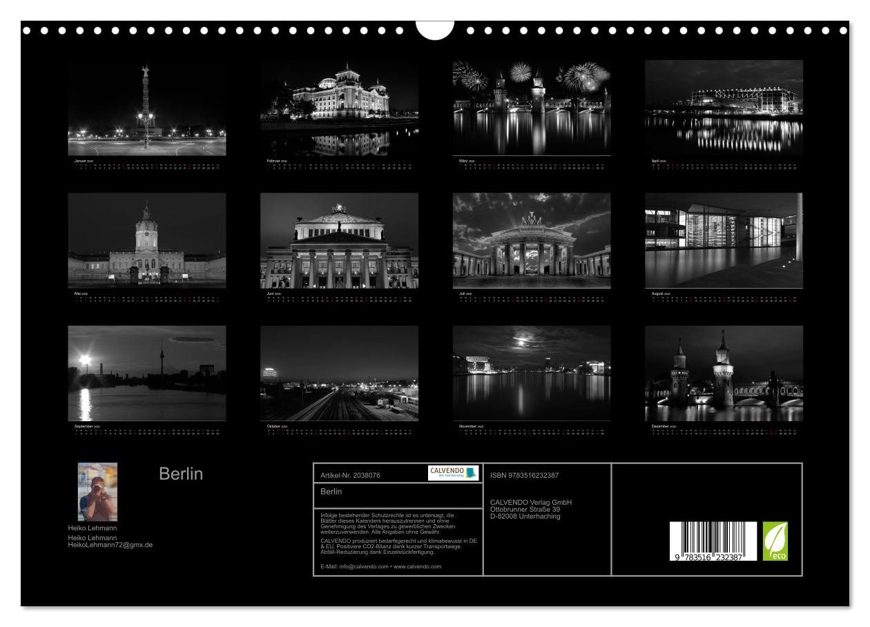 Thumbnail - CALVENDO Wandkalender Berlin (Wandkalender 2026 DIN A3 quer), CALVENDO Monatskalender