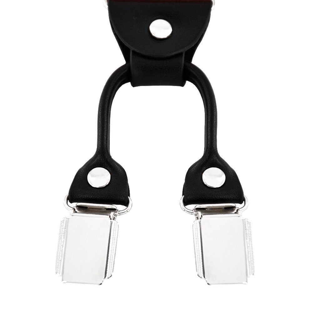 DonDon Hosenträger 3,5 cm breit (2er Set, 2-St., Hosenträger mit farblich passender Fliege) 2er Set, Hosenträger Y-Form, farblich passende Fliege