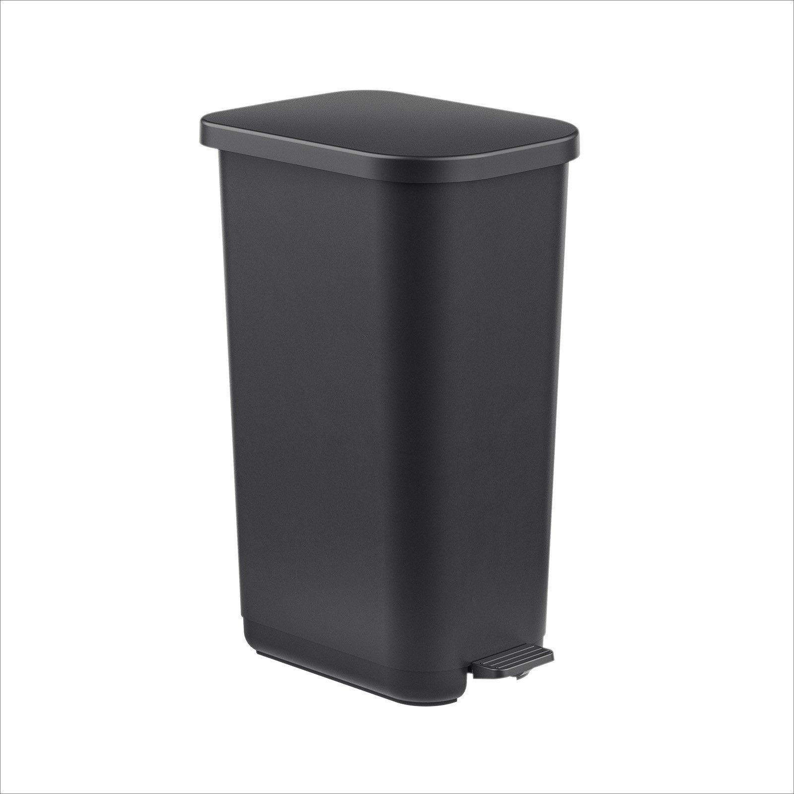 ROTHO Mülleimer Abfalleimer 60 L ORBE gross - Treteimer - mit Fußpedal und Deckel, perfekt als Gelber Sack Mülleimer
