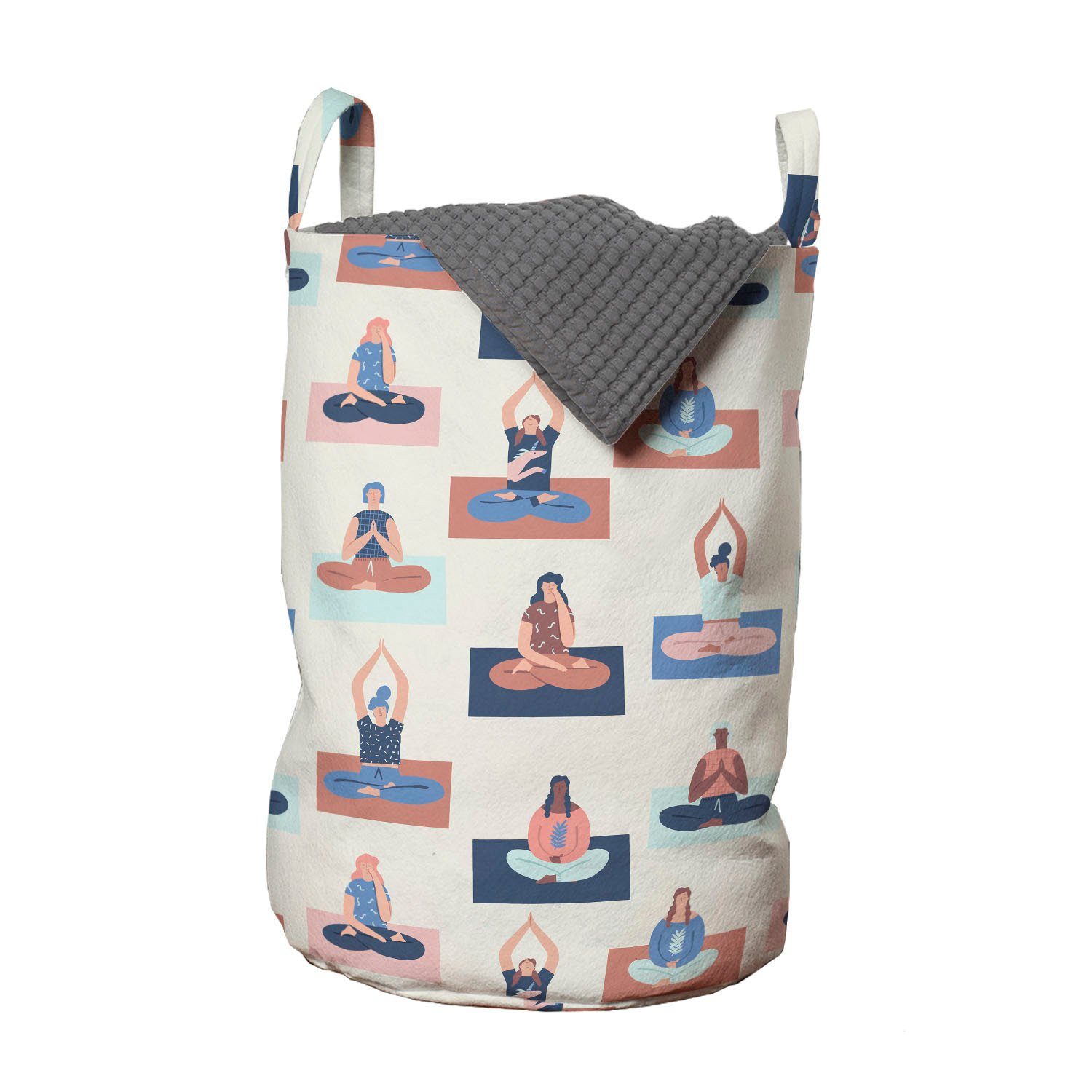Abakuhaus Wäschesäckchen Wäschekorb mit Griffen Kordelzugverschluss für Waschsalons, Yoga Stretching Meditieren Relaxing