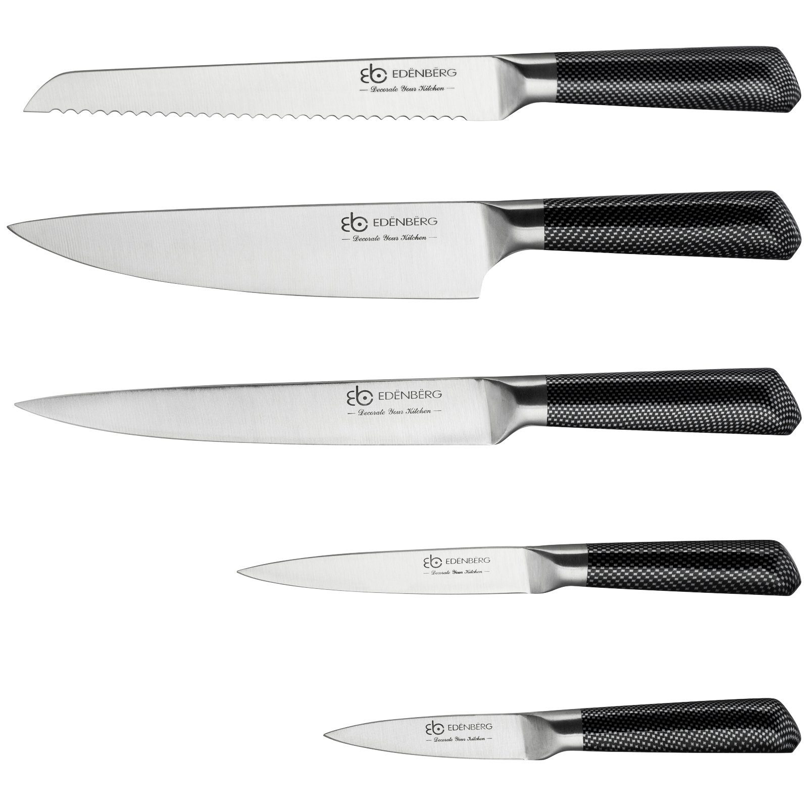 Schälmesser Chefmesser Brotmesser Messer Filetiermesser Halter (Set), Messer-Set Universalmesser Messerständer-Set Ständer Messerblock 6tlg. Block