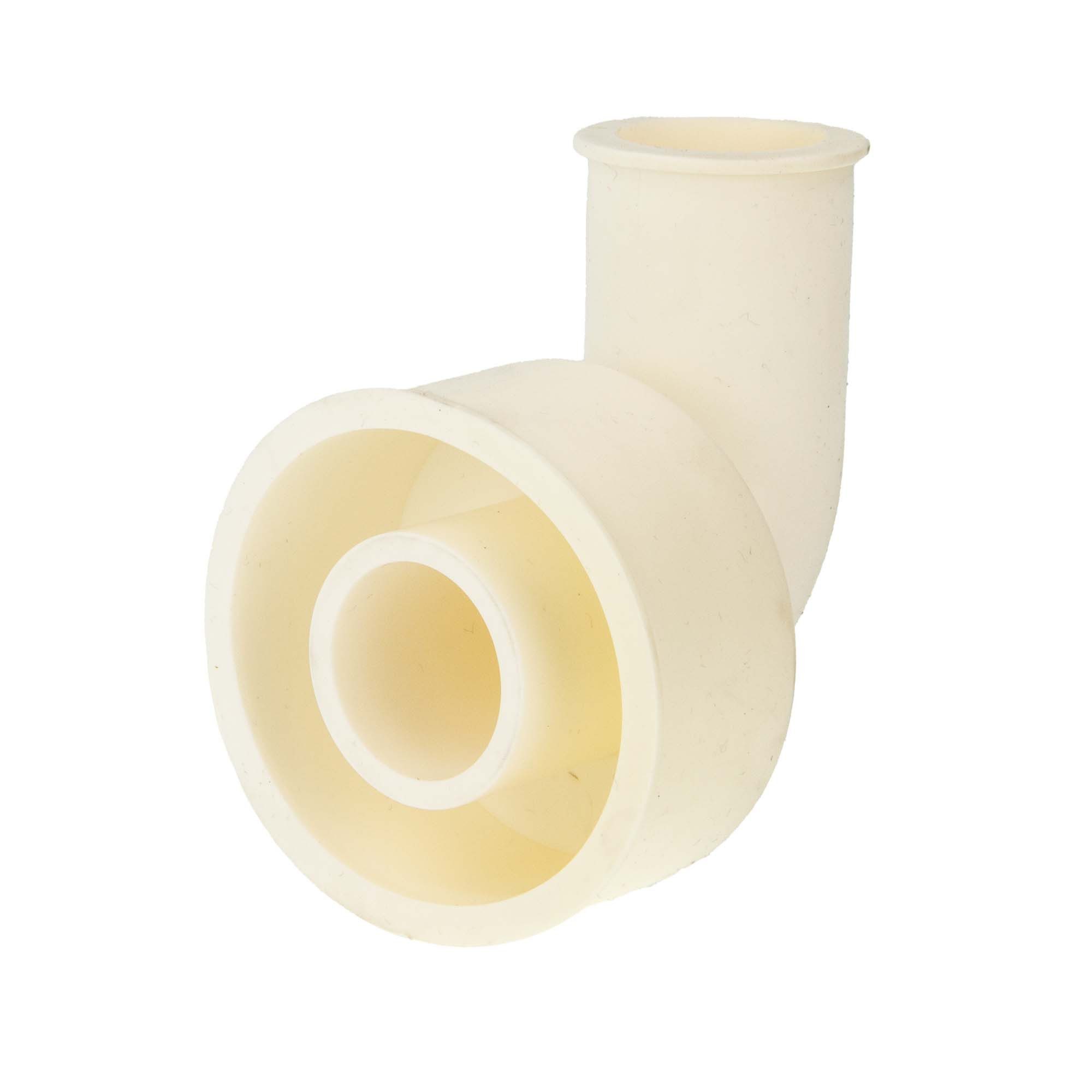 tecuro WC-Druckspüler WC-Spülrohrverbinder - Winkelform - Ø 48/28