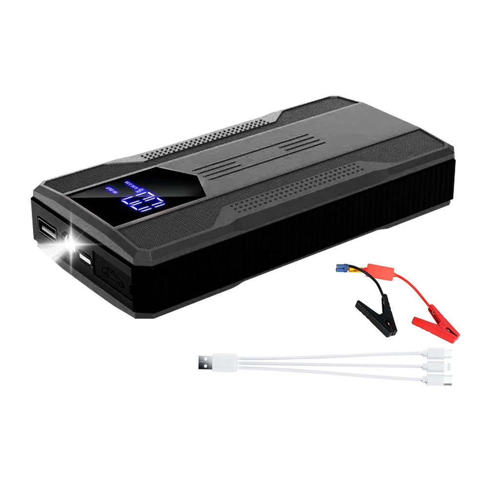 MDHAND Auto-Notstart-Stromversorgung Autobatterie-Ladegerät (Set, 1-tlg., Mit LED-Licht, Digitalanzeige)