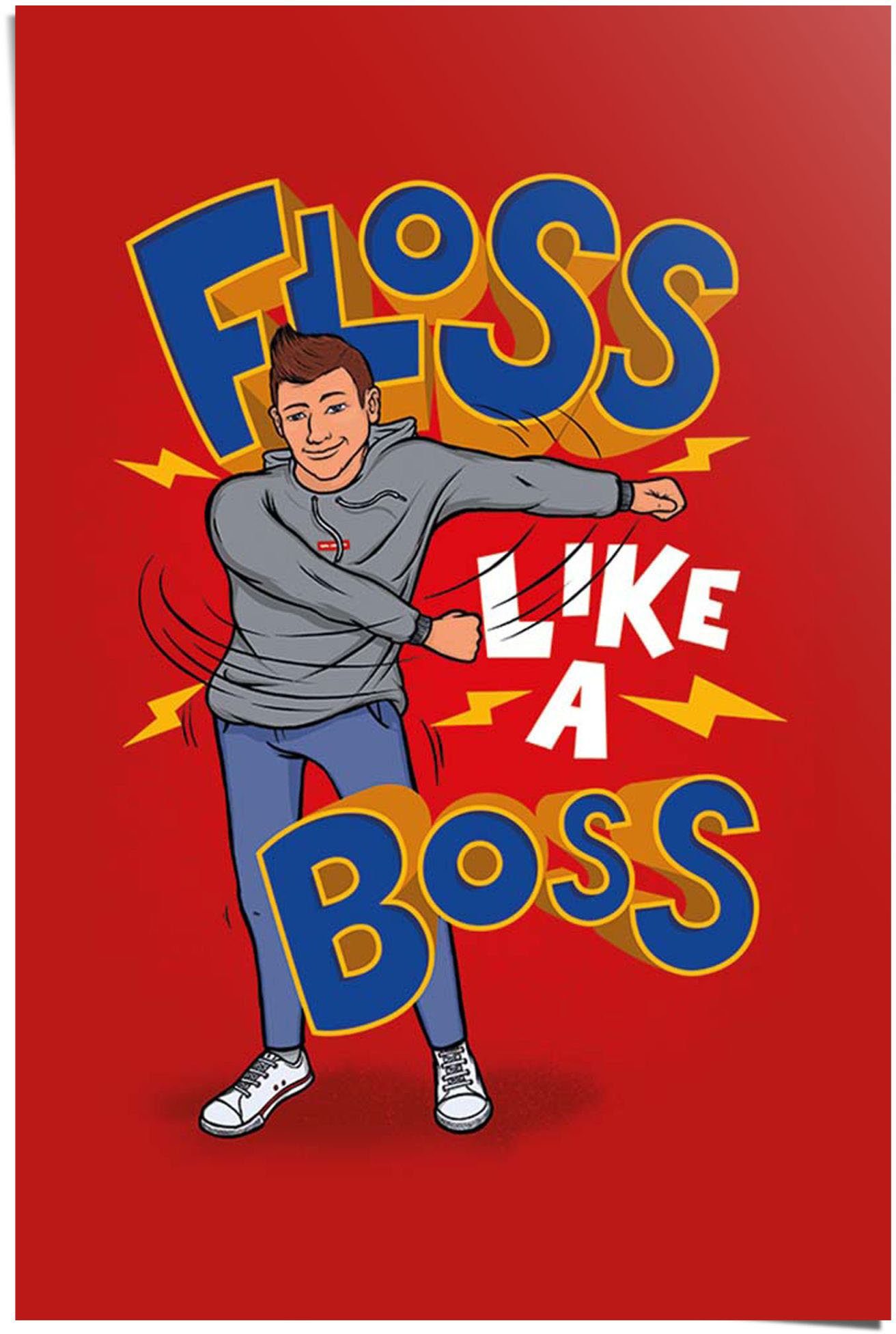 Reinders! Poster Floss like a Boss, (1 St) | Poster