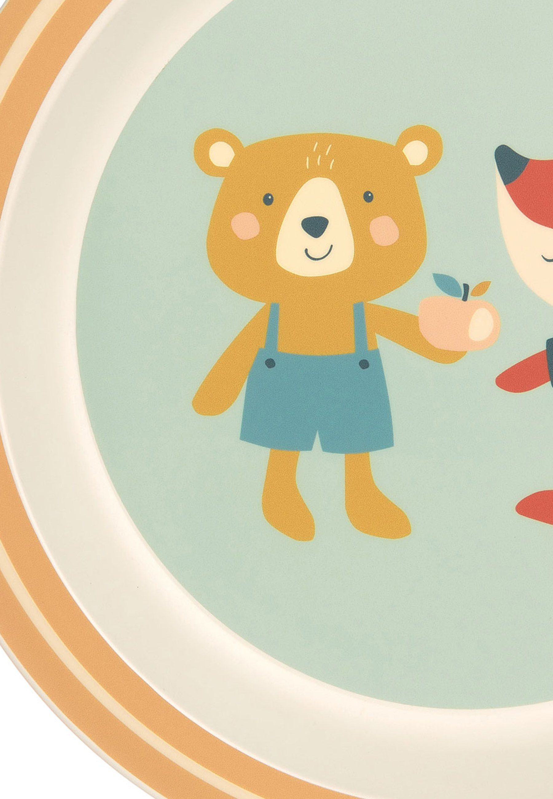 Sigikid Teller Teller Fuchs & Bär rPET "4 Freunde", (1 St)