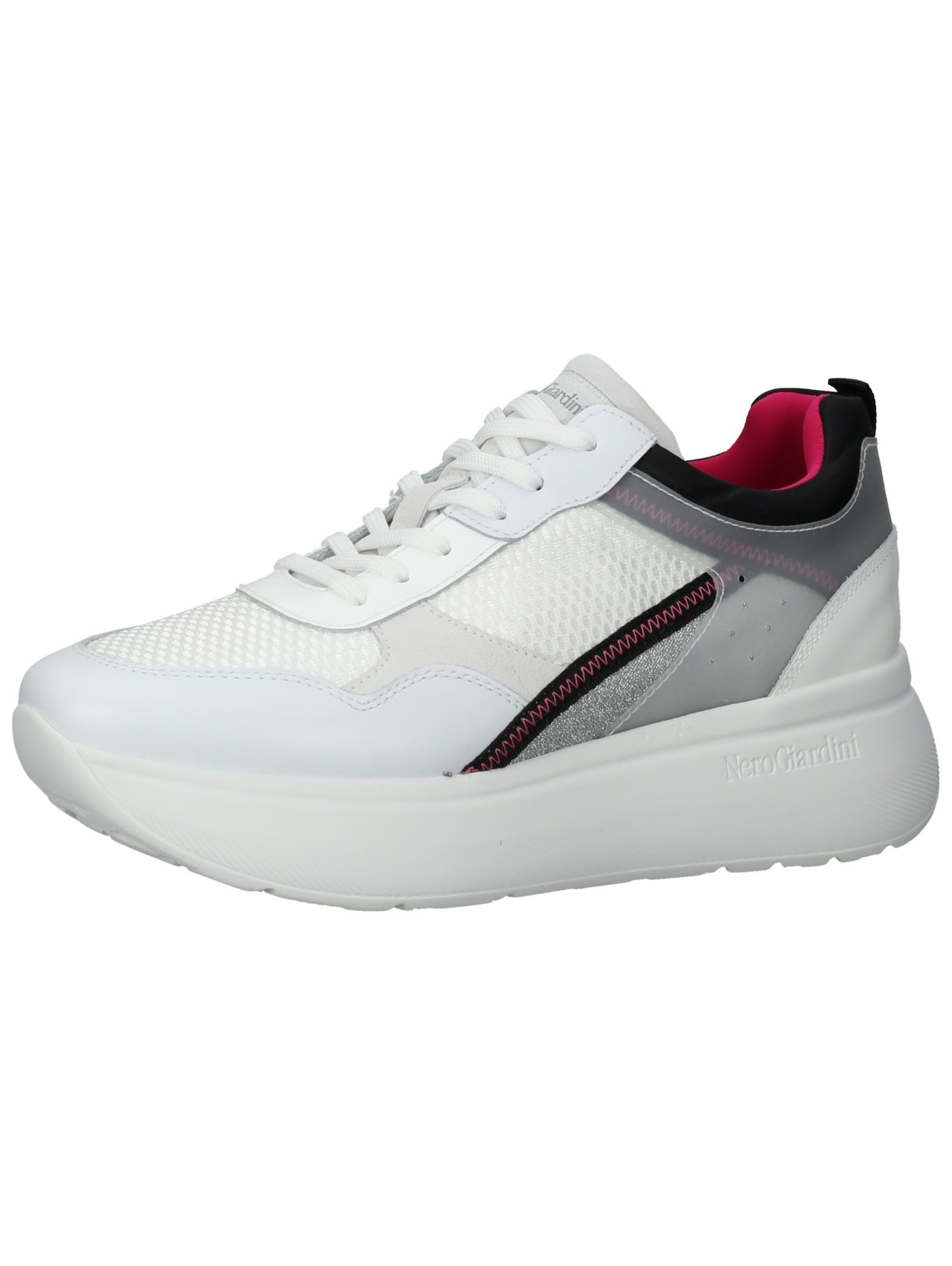 Sneaker Leder/Textil Plateausneaker