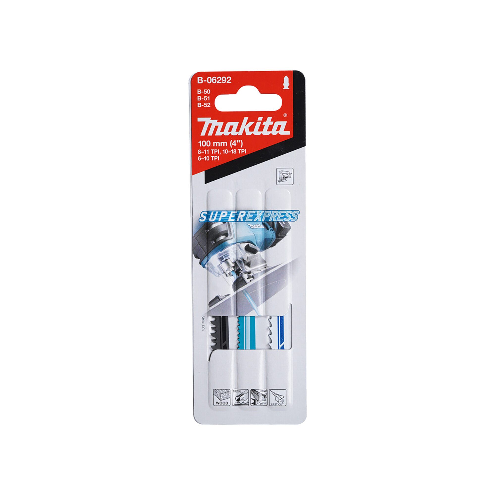 Makita Stichsäge Makita Stichsägeblatt Set 3-teilig (B-06292)