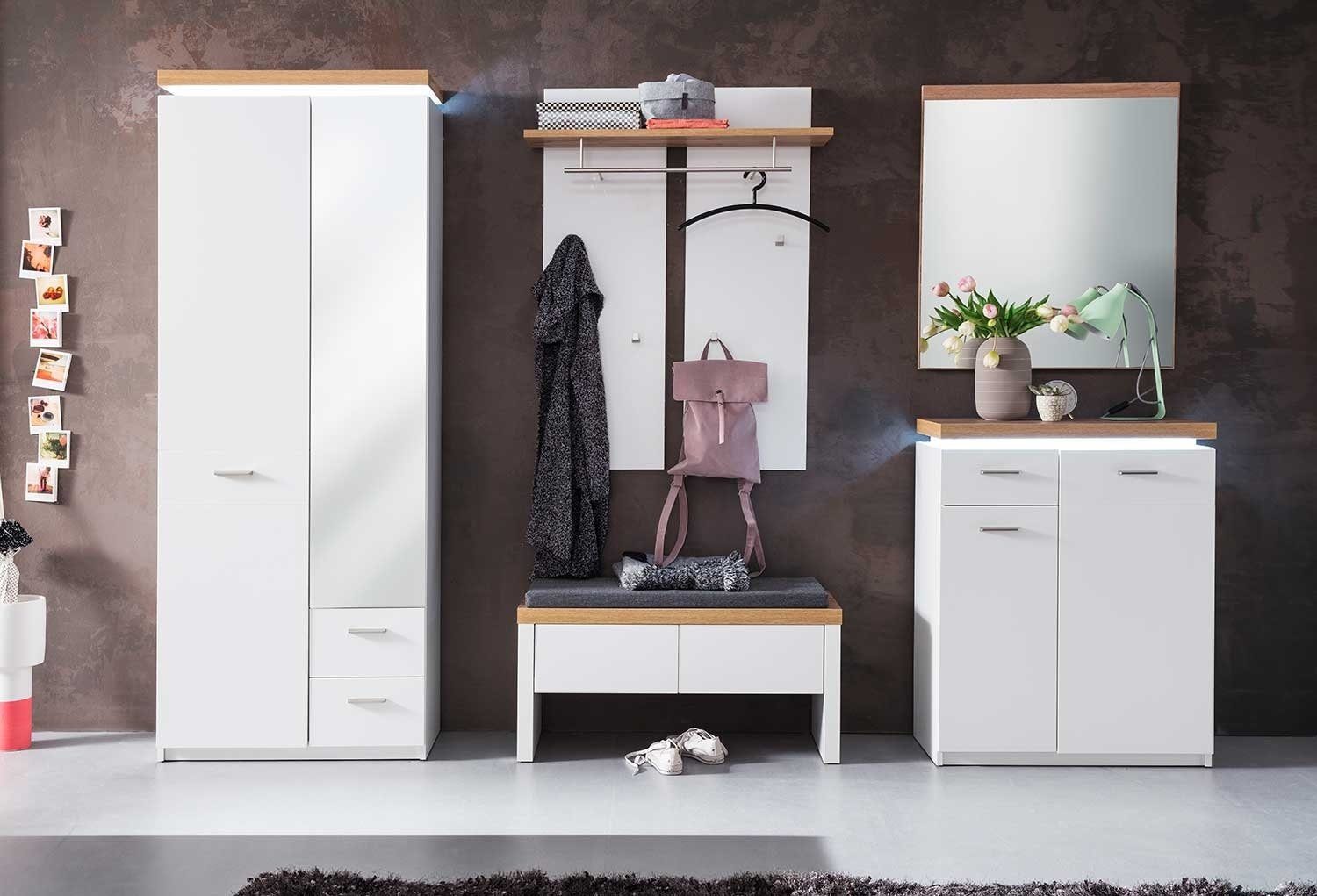 MCA furniture Garderobenspiegel CALI, Eiche Wotan Dekor, B 75 x H 87 cm