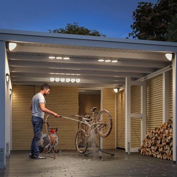 Paulmann LED Außen-Wandleuchte Park + Light LED Deckenleuchte Carport in Anthrazit 3x 2W 960lm IP44, keine Angabe, Leuchtmittel enthalten: Ja, fest verbaut, LED, warmweiss, Aussenlampe, Aussenwandleuchte, Outdoor-Leuchte