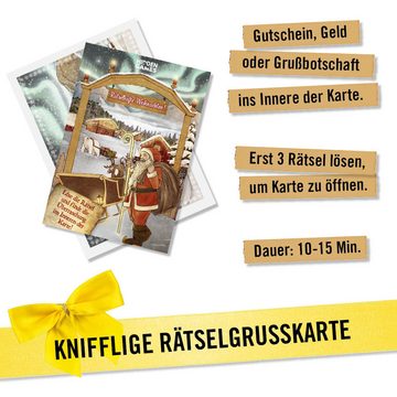 Hidden Games Grußkarten Rätselkarte "Rätselhafte Weihnachten", Made in Germany