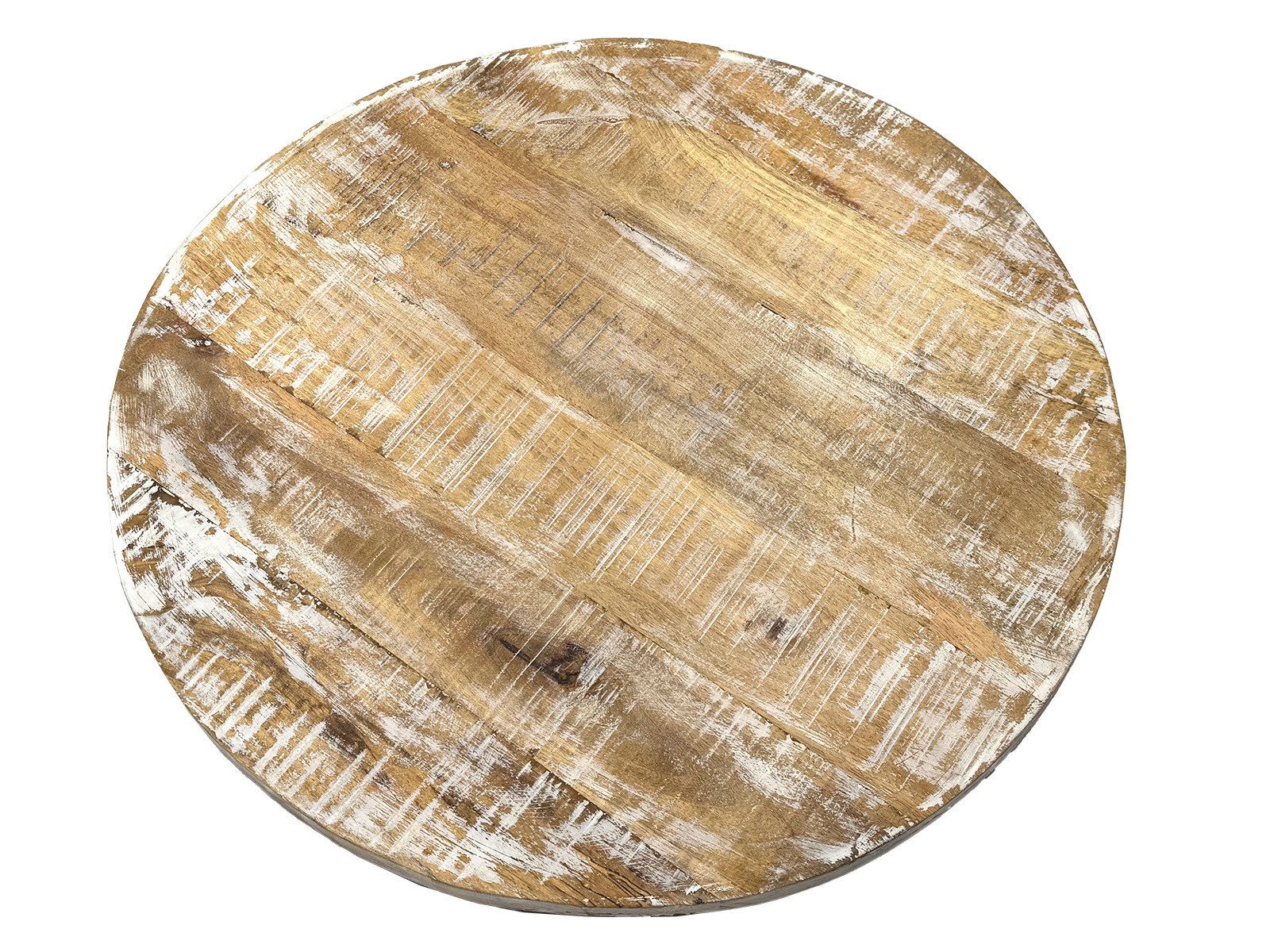 Amagohome Tischplatte Runde Tischplatte Holzplatte Ersatztischplatte Mango-Altholz Ø 55 / 75 (1 St), gewollt uneben, aus recyceltem Mangoholz hergestellt