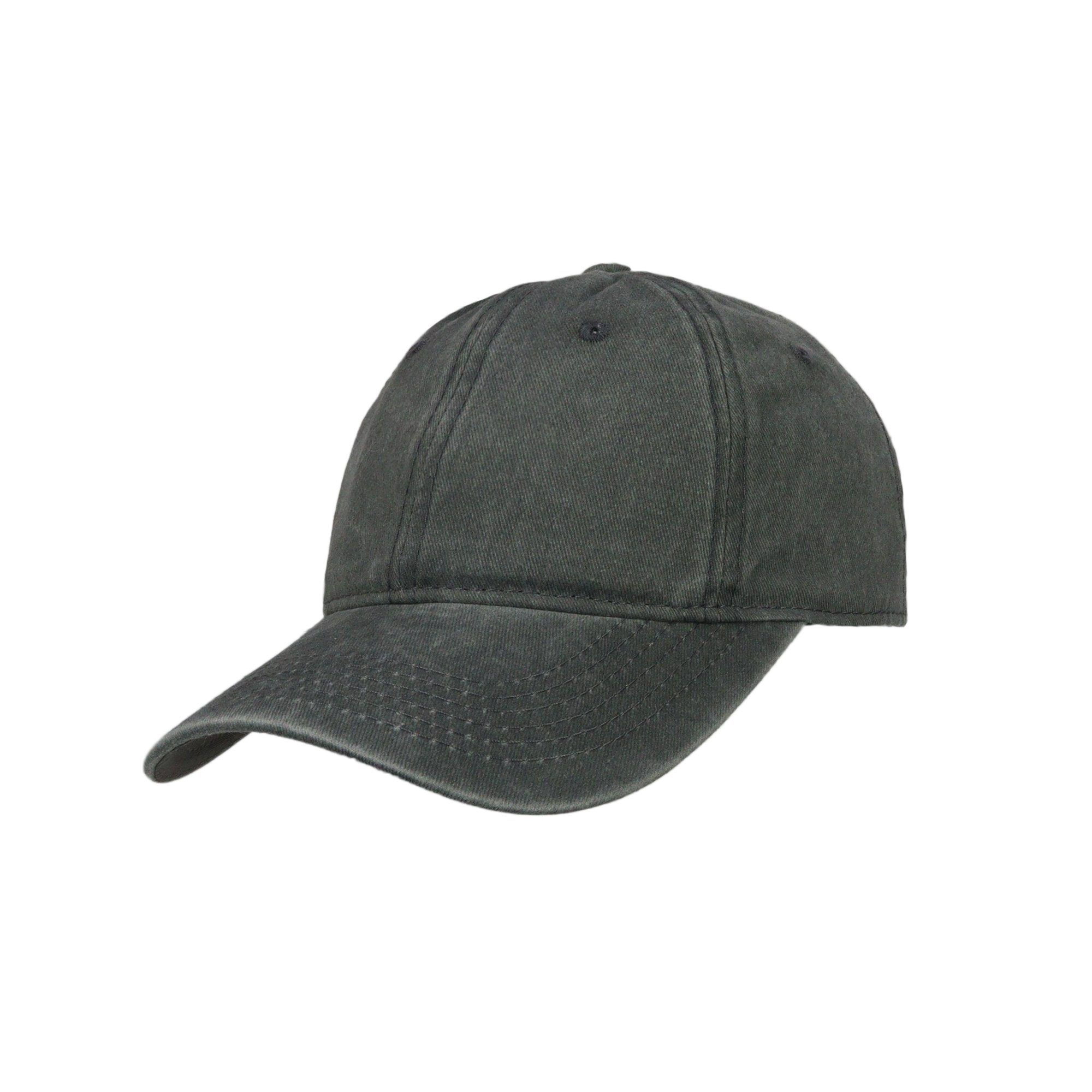 ZEBRO Baseball Cap Base Cap mit Belüftungslöcher grau