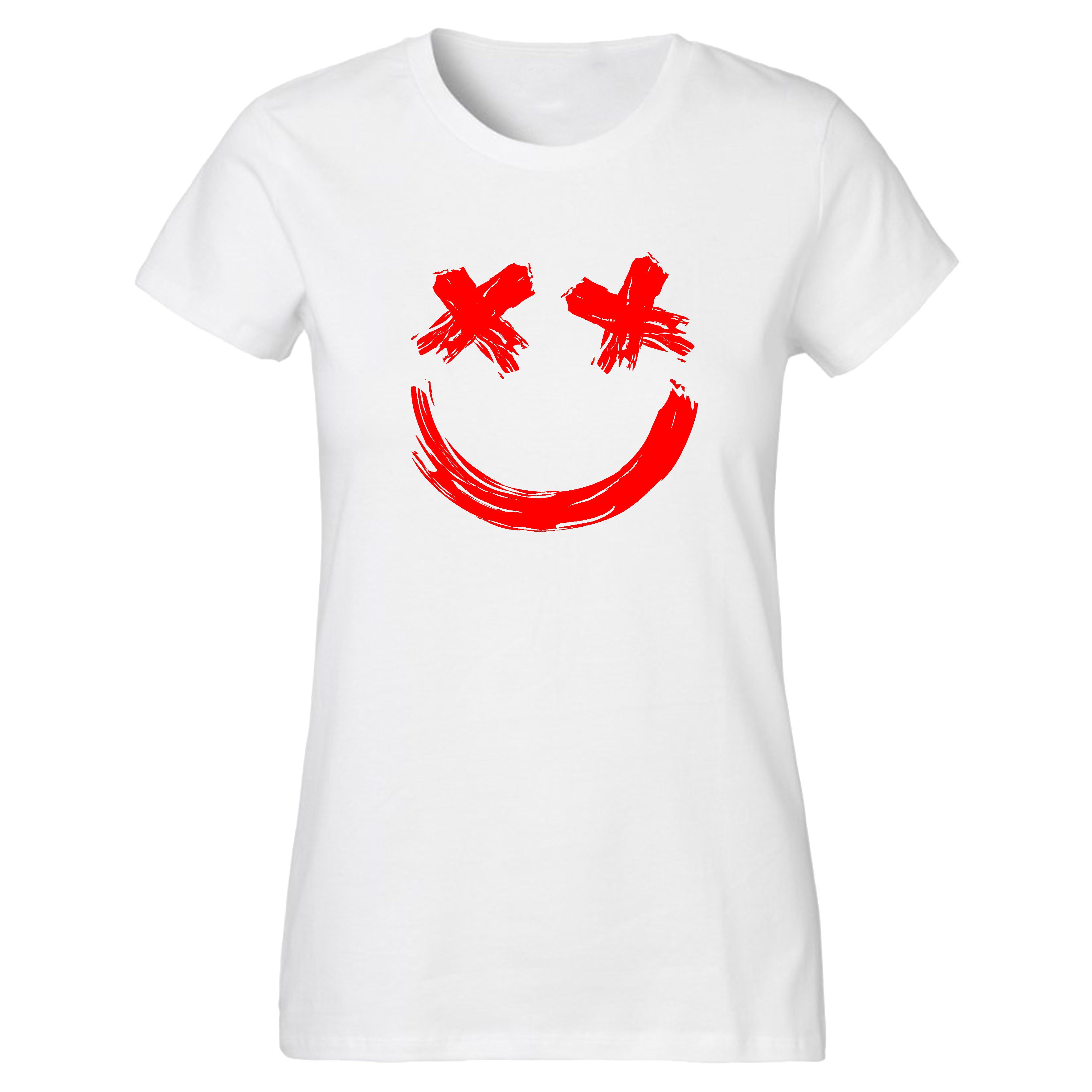 Banco T-Shirt Damen Unifarben Smiley Gesicht günstig online kaufen